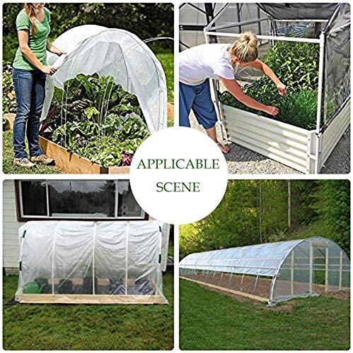 Lona transparente impermeable 3x3 de plastico resistente con ojales para exterior 7