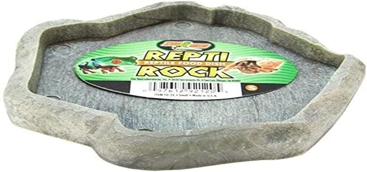 FD-20 Repti Rock Feed Dish, Small (Packaging May Vary), Black