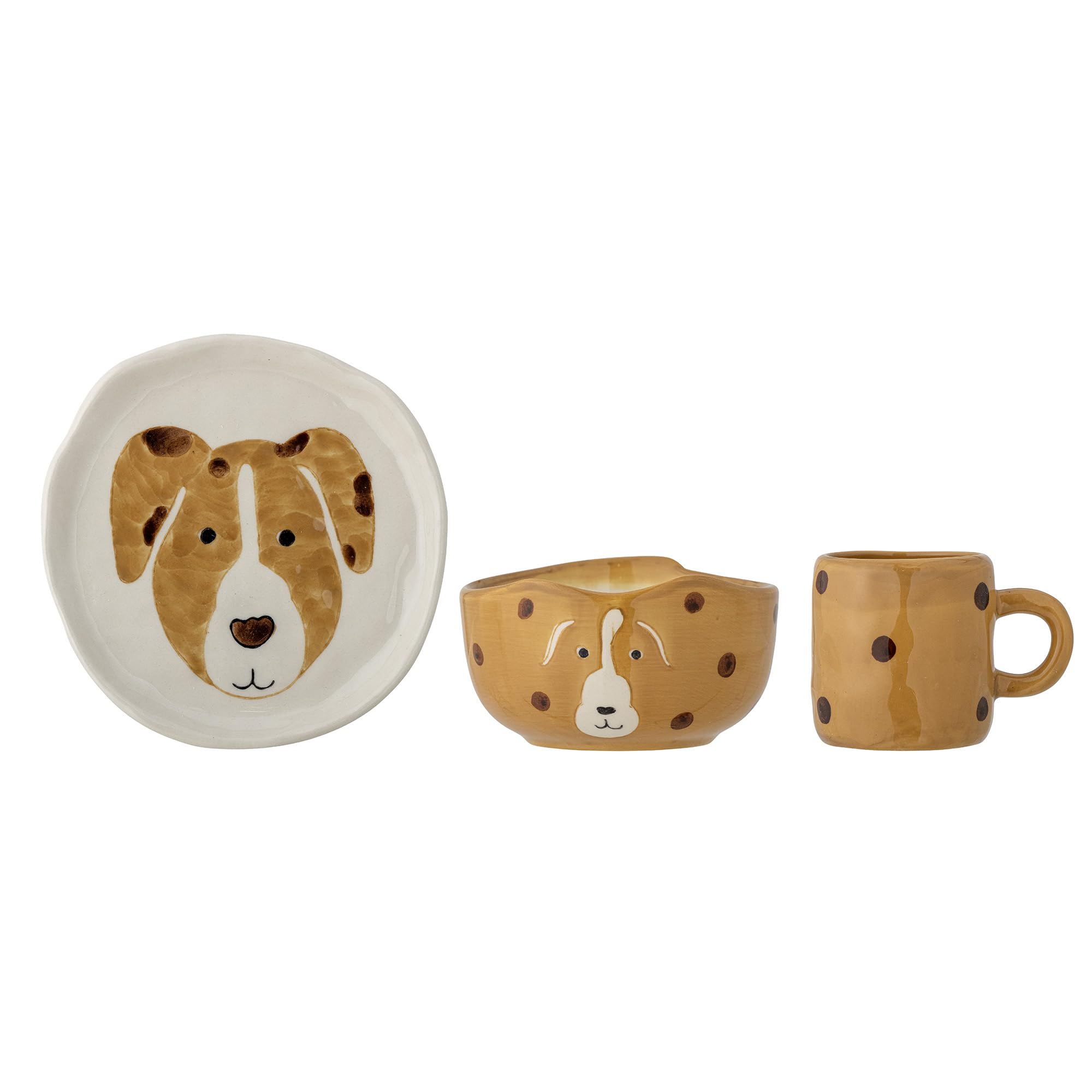 BLOOMINGVILLE Mini Fenix Dog Tableware Brown Stoneware (82057644)