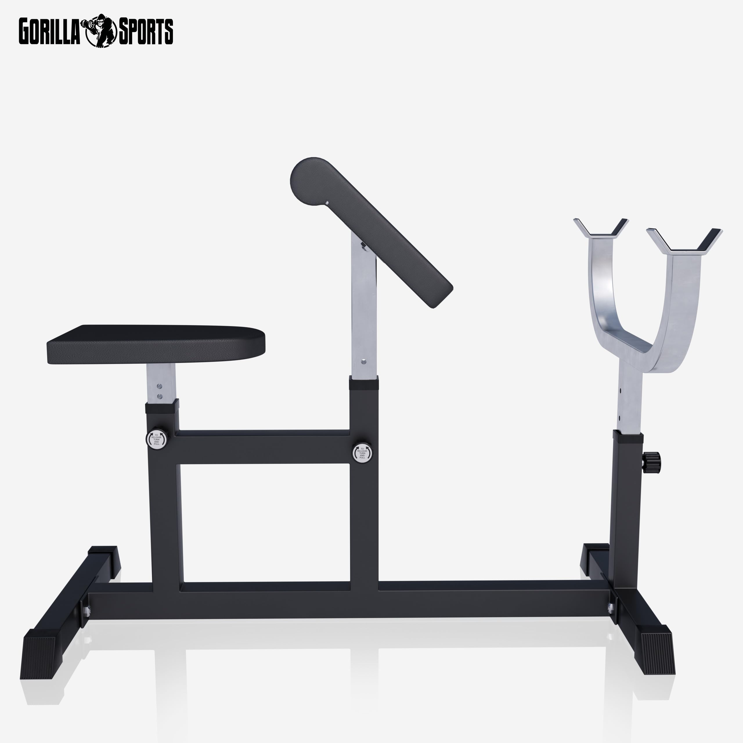 GORILLA SPORTS® Panca Palestra - Regolabile in 5 posizioni, Fino a 200 kg, Piedini Antiscivolo - Panca Scott, per Bicipiti, Tricipiti, Panche Powerlifting, Bodybuilding, Sollevamento Pesi