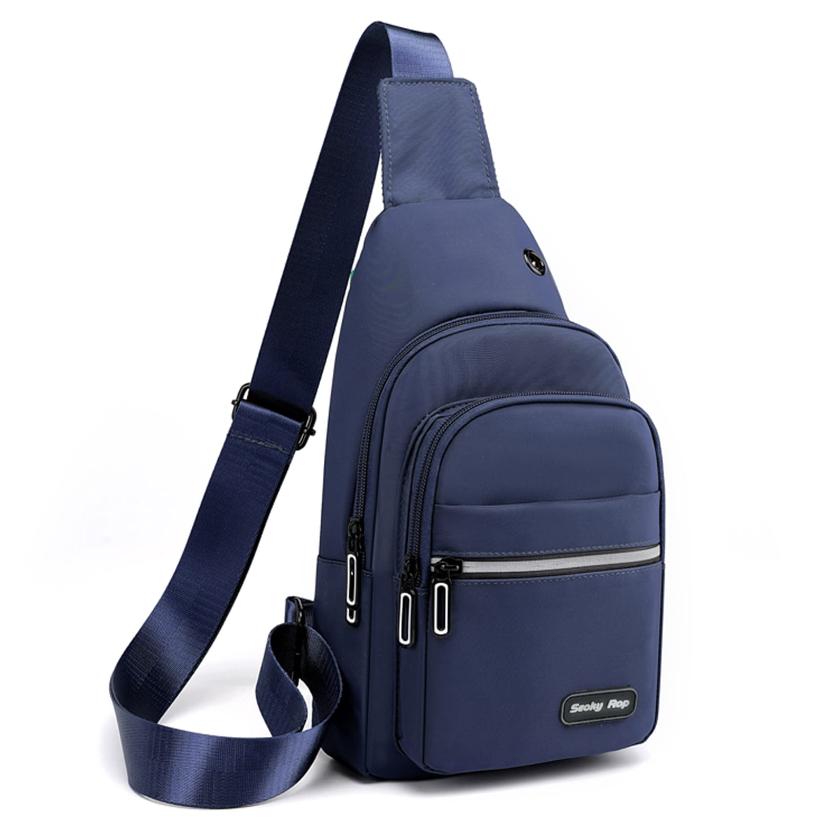 Seoky Rop Sling Bag Crossbody Backpack for Men Women Multipurpose Chest Shoulder Bag for Travel Hiking Daypack Blue