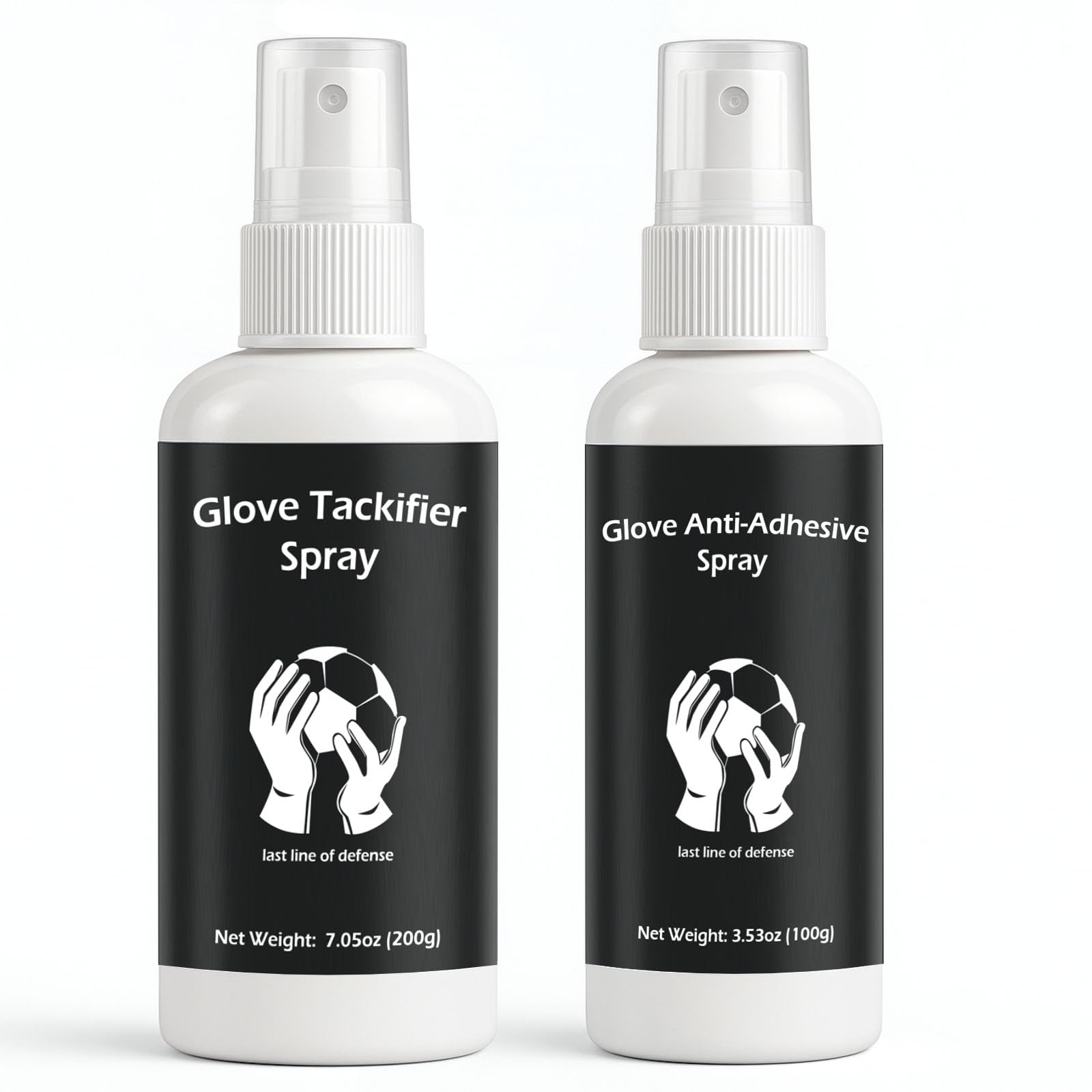 WAN2TLK Goalkeeper Glove Spray Kit, Contains Glove Tackifier Spray and Anti-Adhesive Spray, for all Goalkeeping Gloves