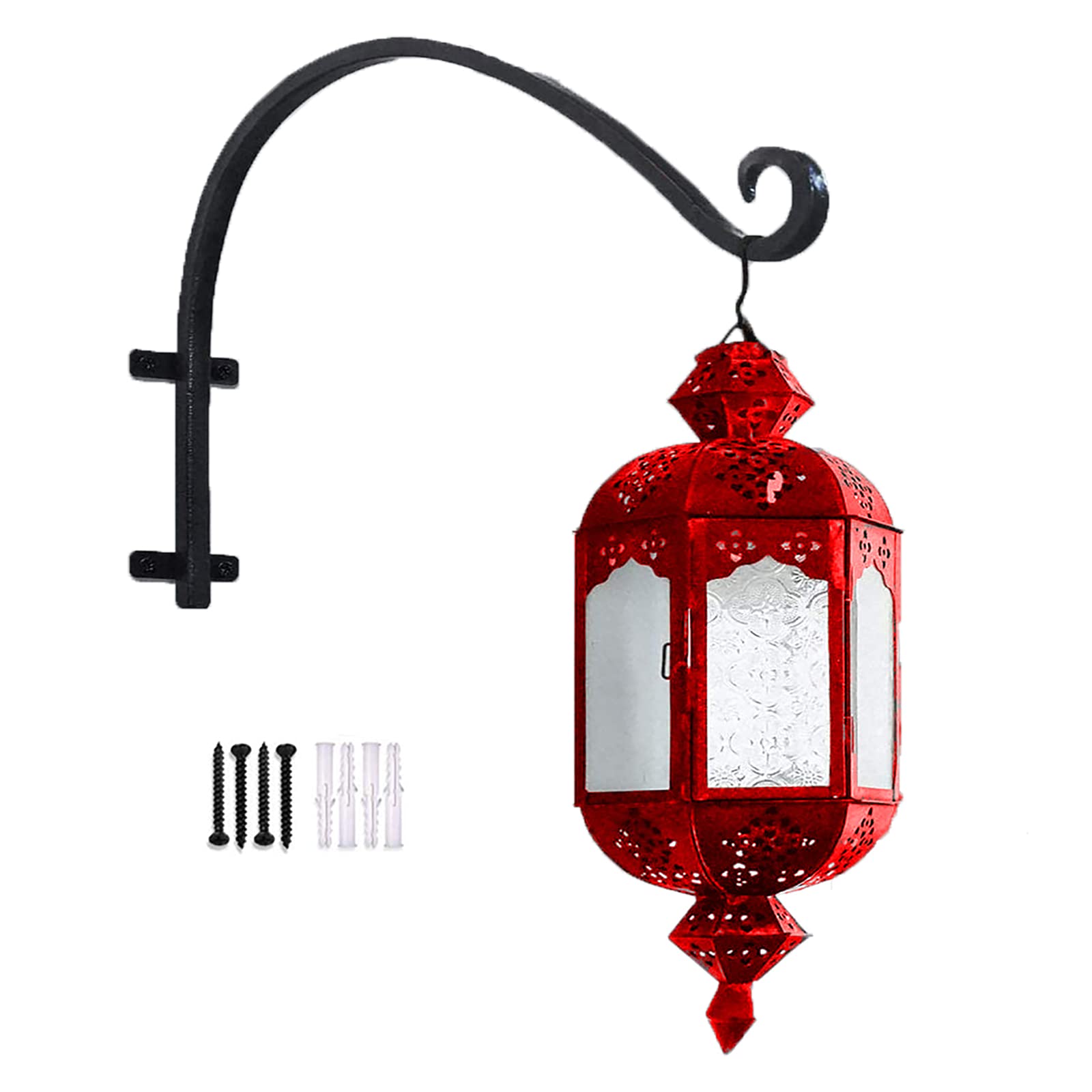 2 stuks 25 cm plantenhaken - metalen hangerhaken voor binnen en buiten, muurbeugels voor manden, windgong vogelvoeders, vogelhuisjes (zwart