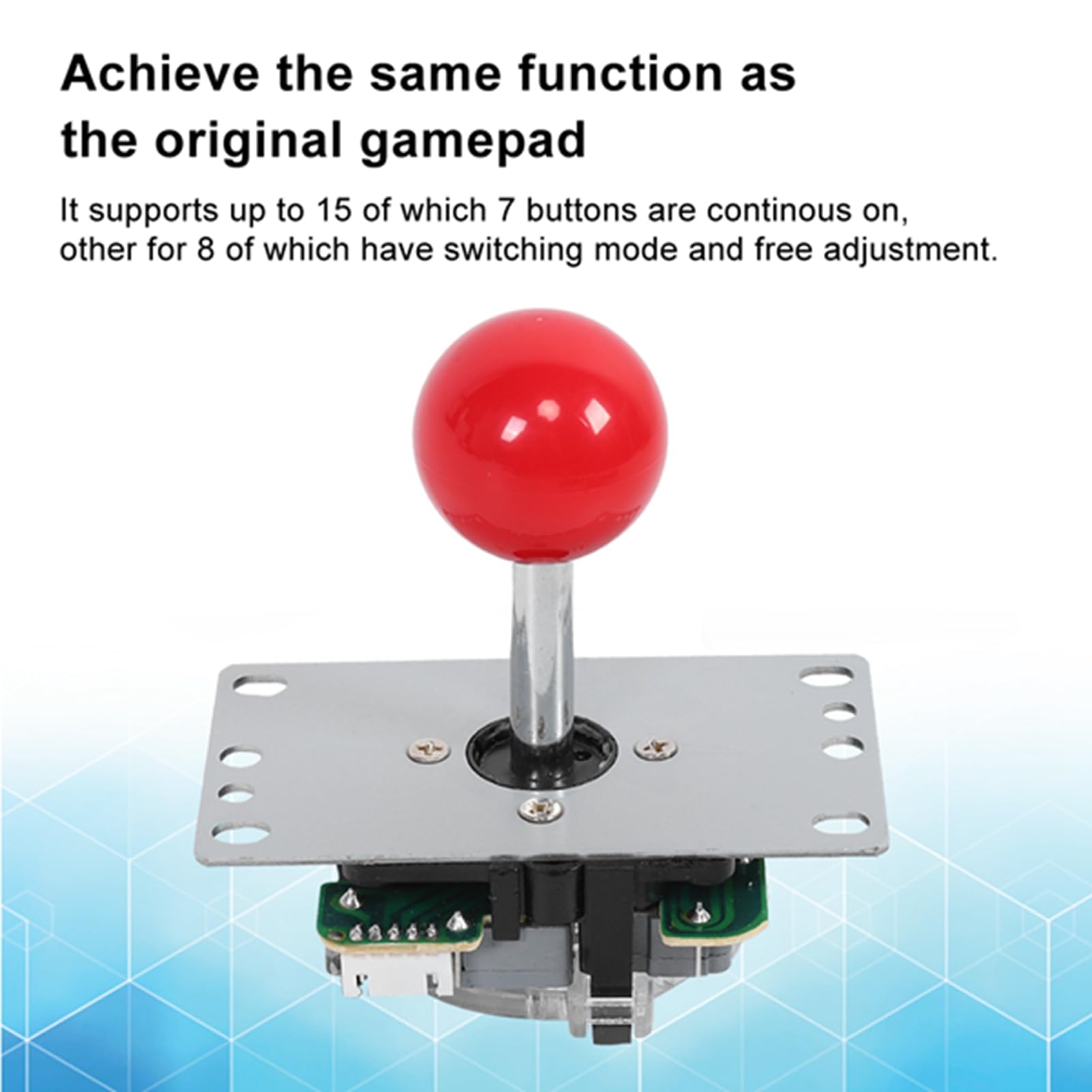 Keenso Set Joystick per Giochi Fai-da-te Pannello di Controllo USB di Alta qualità per /PC con Luce, Installazione Semplice per Appassionati di Giochi, Materiale Plastico
