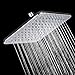 AKDY 8" Square Rainfall Style High Efficiency Rectangle Flat Black Color Chrome Finish Bathroom Modern Fixed Shower Head