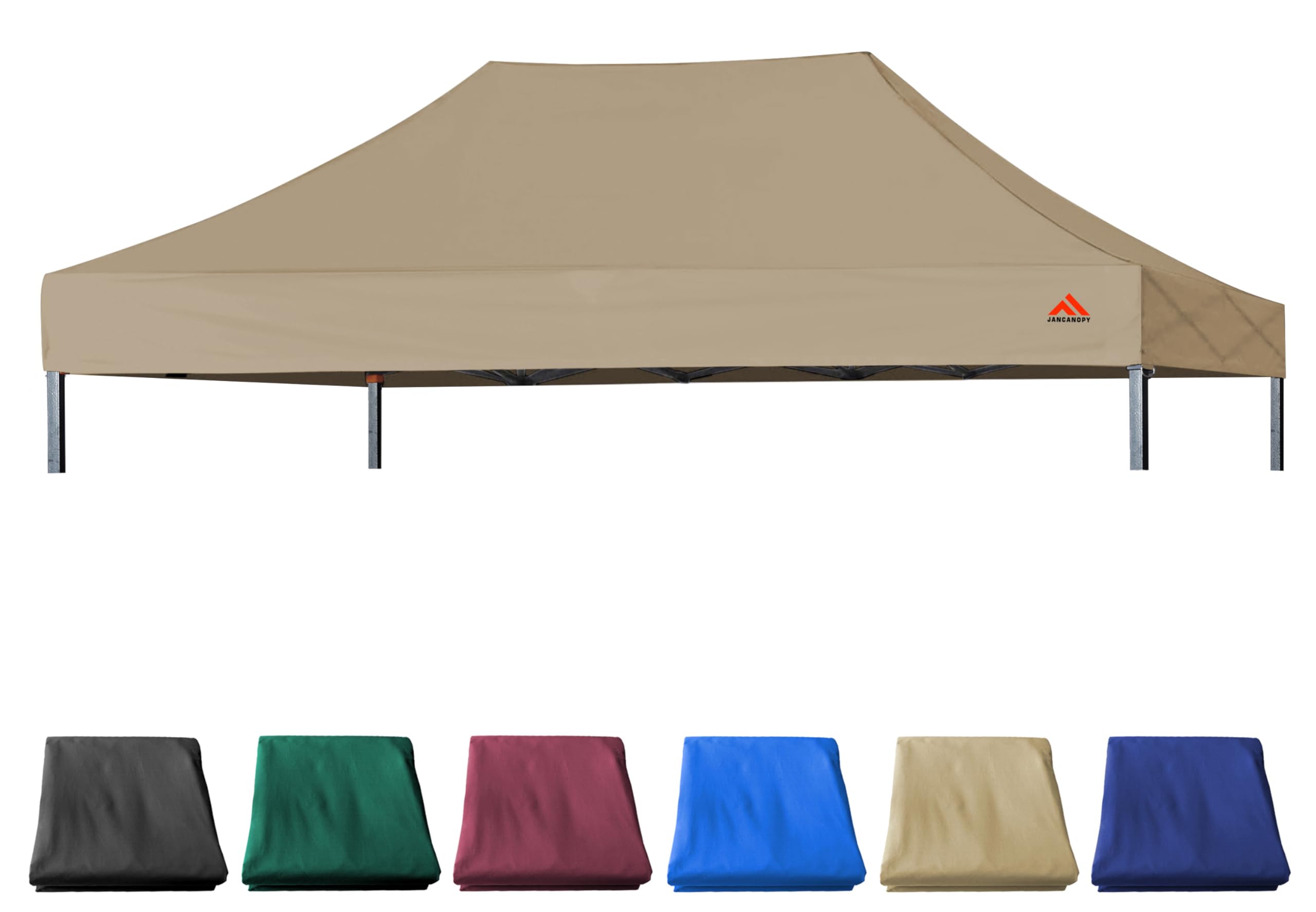 10x15 Canopy Replacement Top with PU Coated for Straight Leg Canopy Frame,Free 4 Packs Weight Bag, (Khaki)