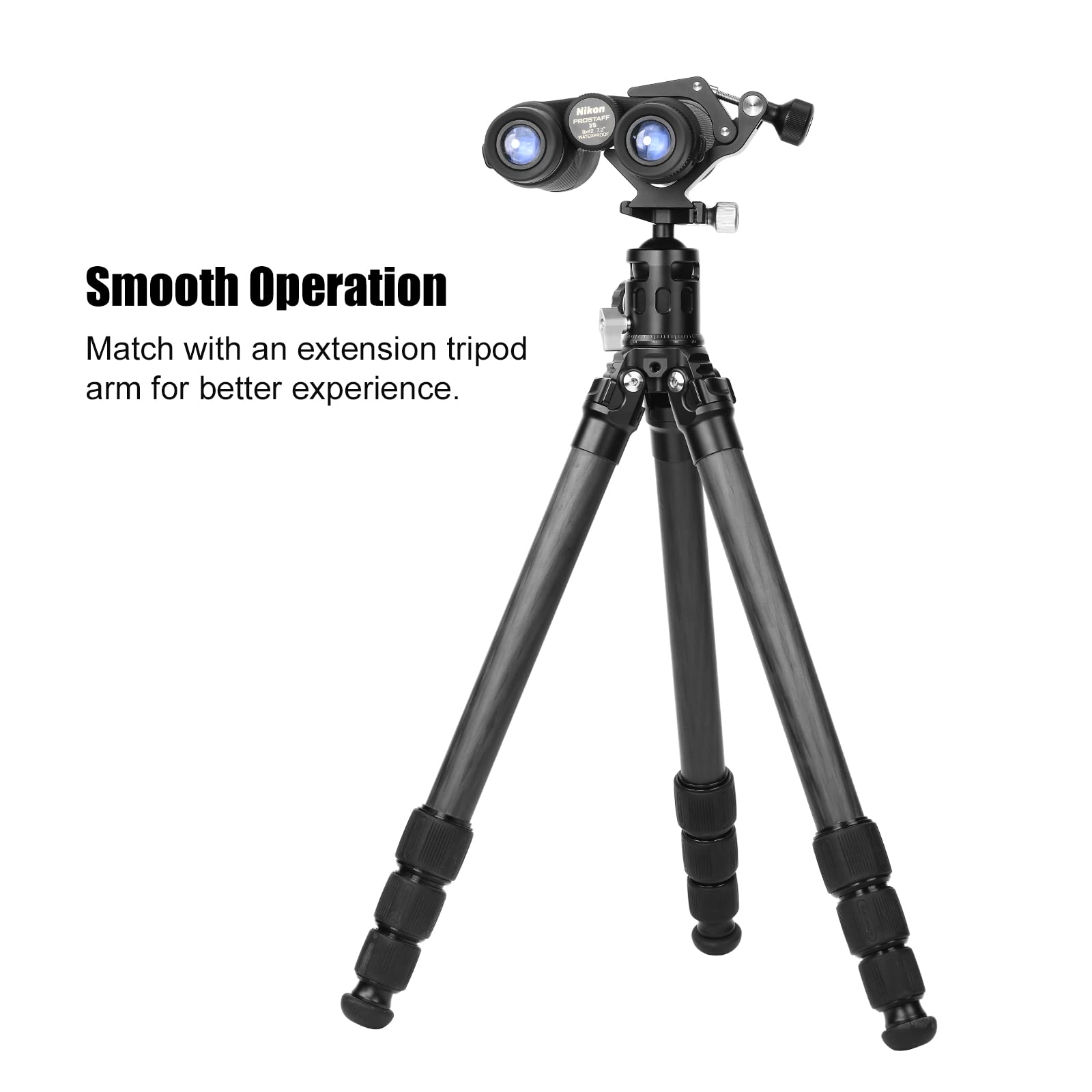 SUNWAYFOTO CC-09 Adaptateur de trépied Universel pour Jumelles avec Adaptateur Arca Swiss Compatible avec Tous Les trépieds 1/4 et 3/8