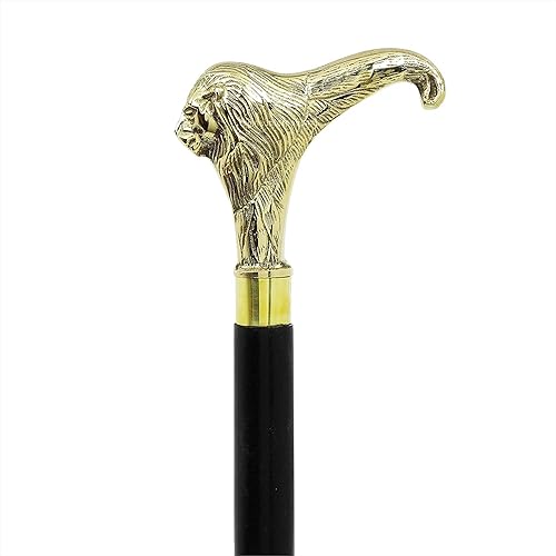 Bastón de latón hecho a mano de 37 pulgadas, elegante mango de bastón de madera negro y rojo, de lujo, declaración de moda, regalos para hombres,