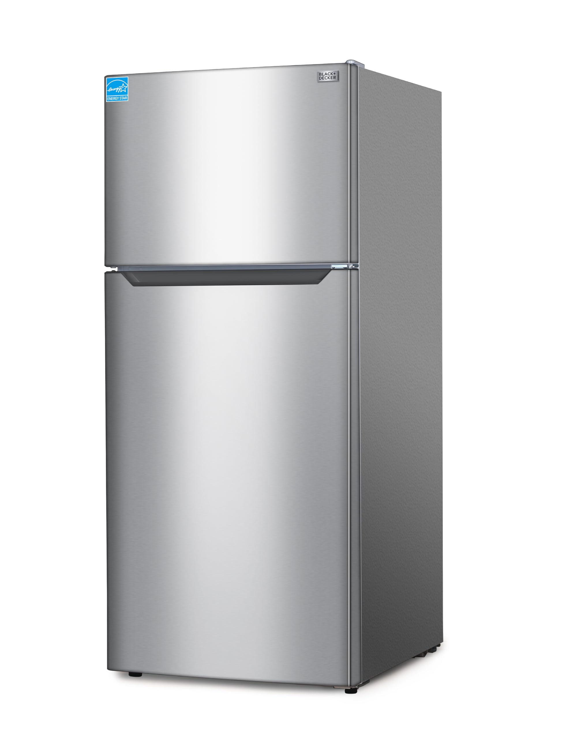BLACK+DECKER 18.1 Cu. Ft. Top Mount Refrigerator with Freezer, 2 Door Refrigerator with Top Freezer and Adjustable Temperature Control, ENERGY STAR Certified, BR1810HS, Stainless Steel Look on Fridge.com