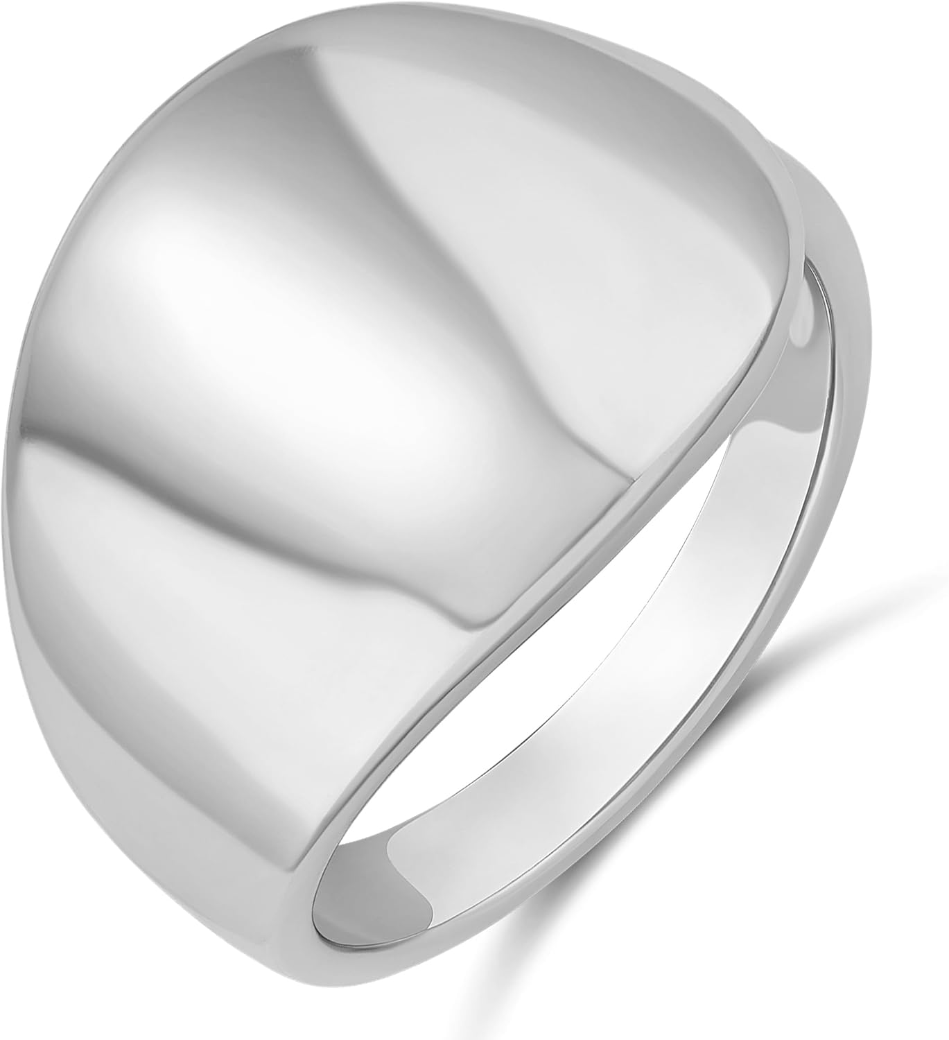 Amazon Essentials Polished Signet Round Ring
