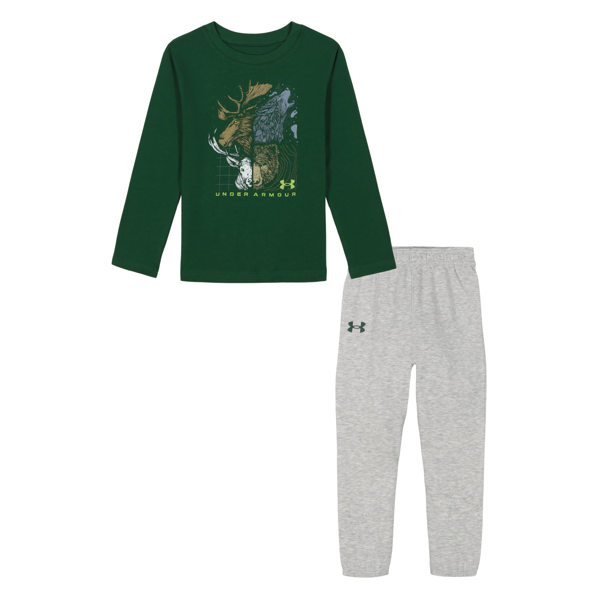 Under Armour Boys' 2-Piece Long Sleeve T-Shirt and Fleece Pants Set, Outdoor Collection