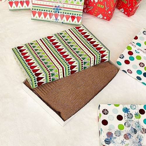 SUNCOLOR 12 Pack 14" Red Large Christmas Gift Boxes With Lids For Clothes Presents - Image 6