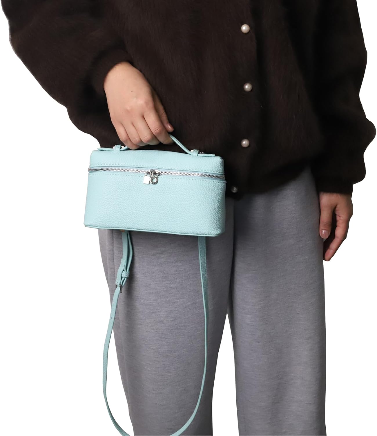 Crossbody Bag for Women Top-Handle Pouch Bag Designer Shoulder Leather Handbag Trendy Purse - Image 2