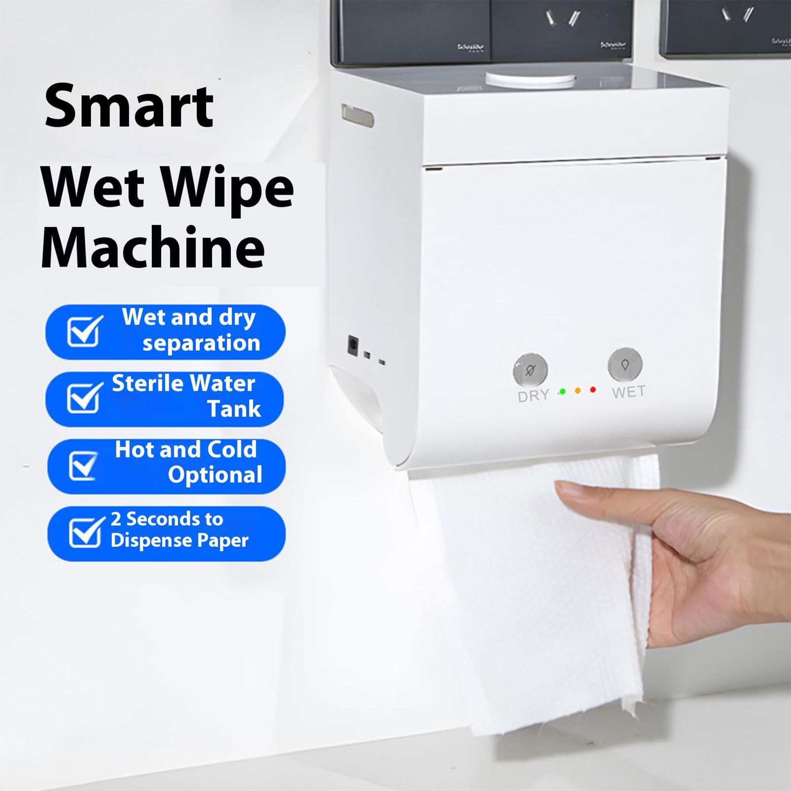 Chauffe-lingettes rechargeable, distributeur de serviettes chauffantes, chauffage silencieux, température réglable, montage mural, pour chambre de bébé, cuisine, bureau