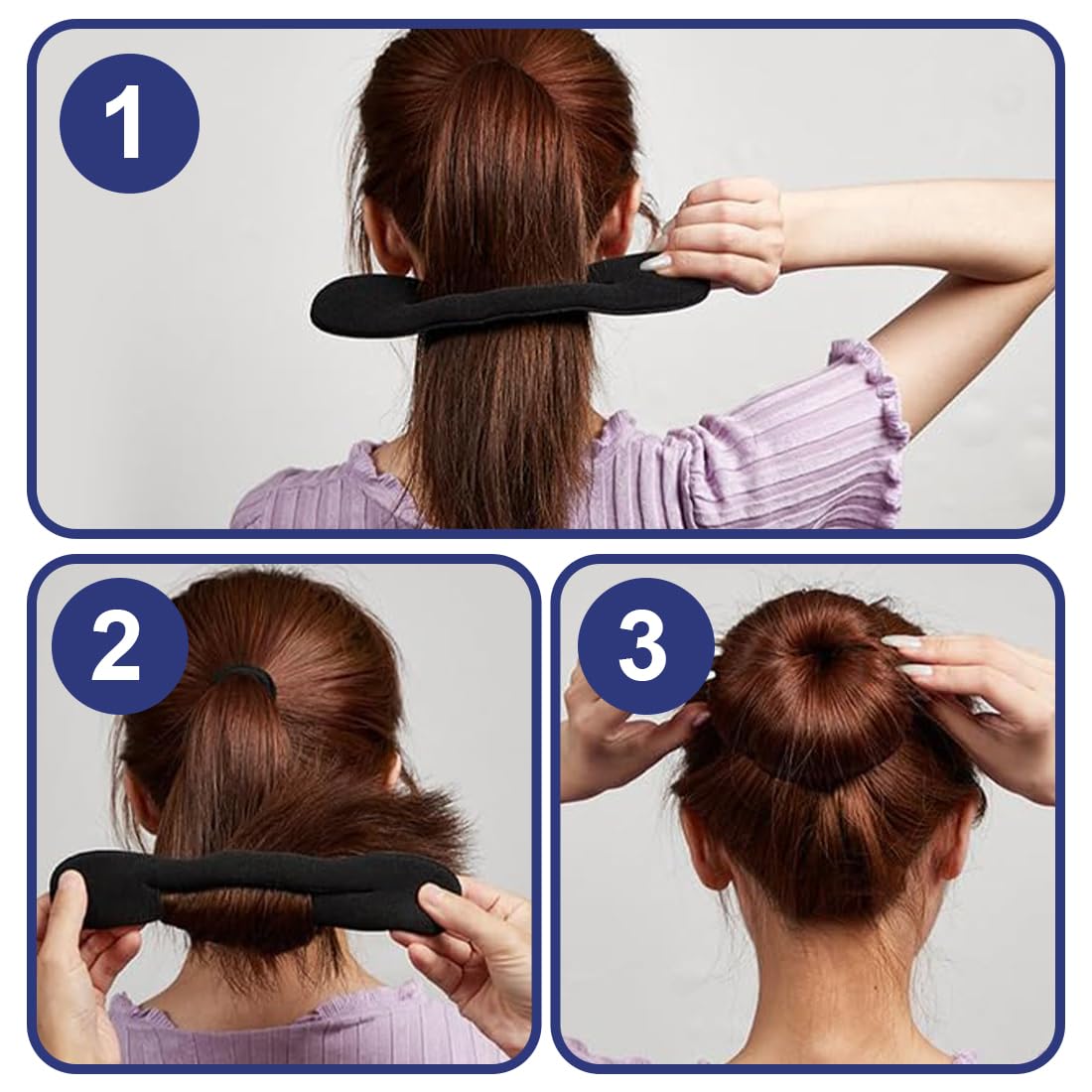 4 pezzi Bun Maker, Pillow Top Hair Stylist, Hair Plate Maker, Bun Maker, Magic Bun