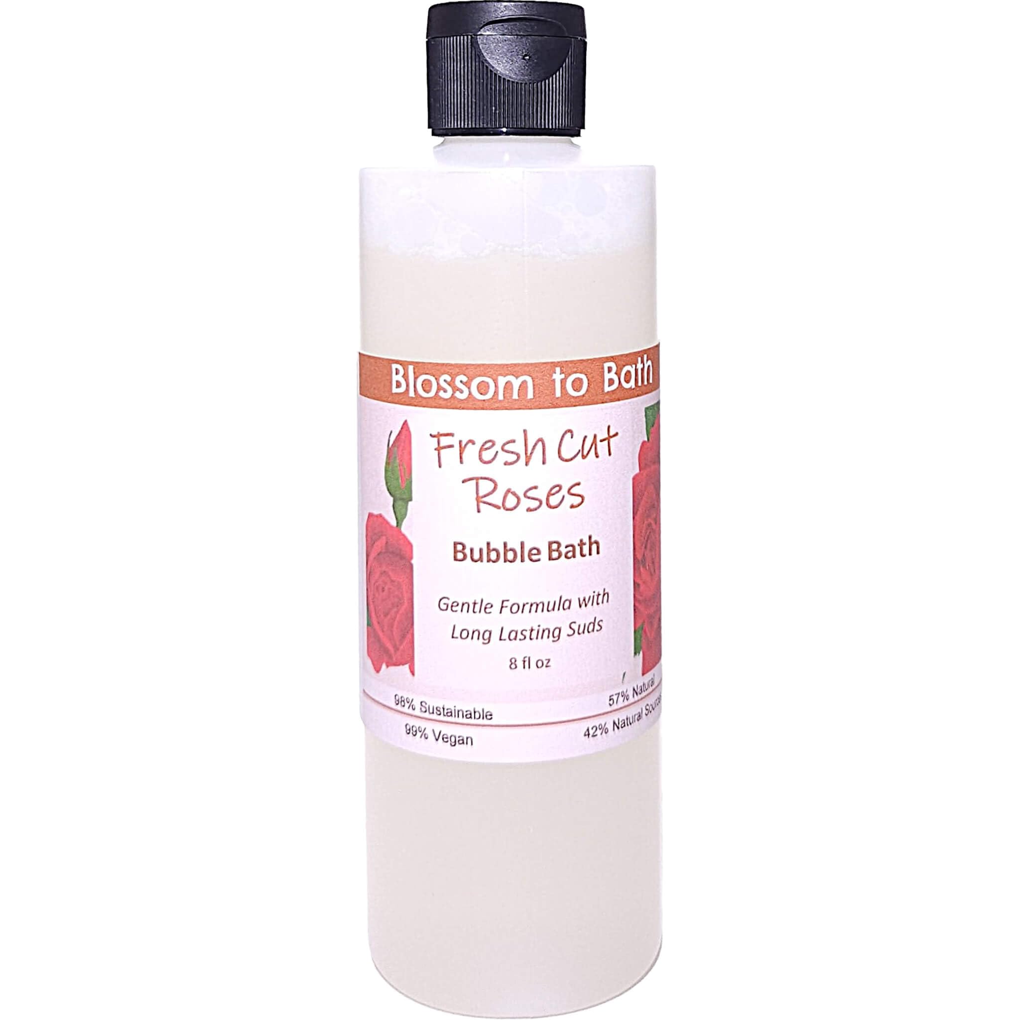 Fresh Cut Roses Bubble Bath (8 Ounce) - Phthalate Free Fragrance - Creates A Tub Full of Lasting Bubbles with a Deep Floral Scent