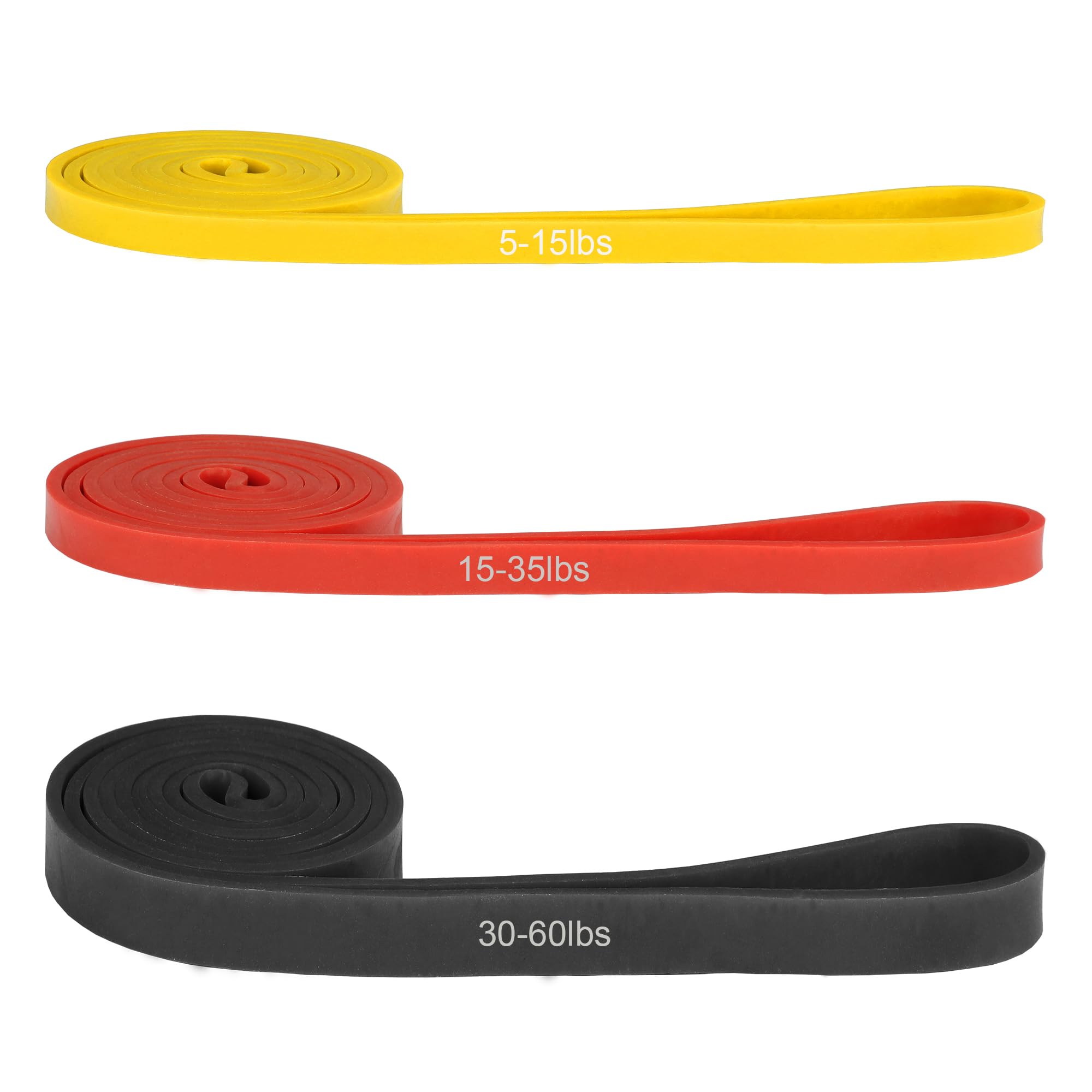 Resistance Bands, Pull Up Bands Different Levels 5-60lbs Exercise Band for Men Women, Gym Workout, Yoga, Powerlifting, Strength Training, Calisthenics (Multicolor 5-60 LBS)