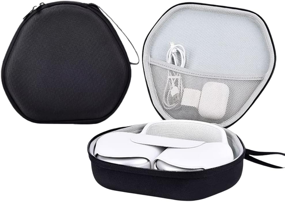 Goodern Hard Case for New AirPods Max,Travel Carrying Headphone Case with Mesh Pocket AirPods Max Protective Portable Storage Bag Shock-Absorbing Protective Case AirPods Max Accessories-Black
