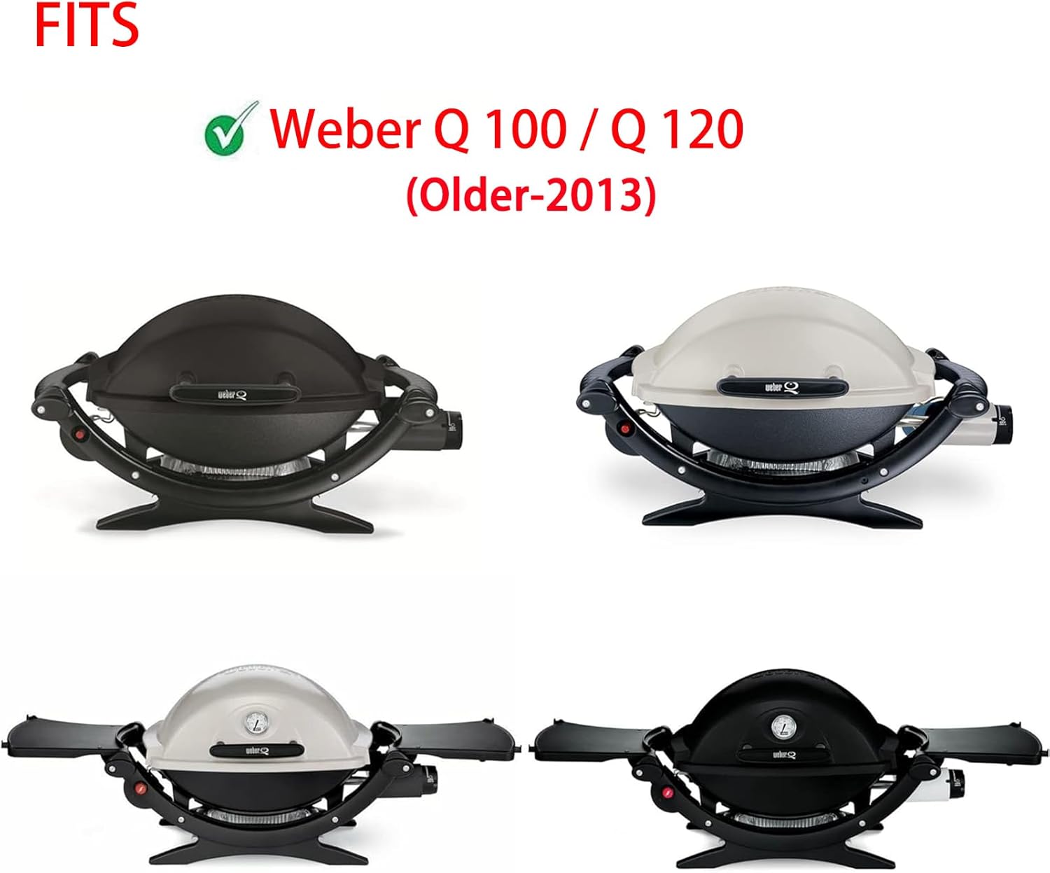 Upgraded Q100 Q120 69957 Burner 80477 Grill Regulator Valve Replacement Parts for Weber Q 100 Q 120 Series 41643 Weber Grill Regulator Grill Parts 516002 516501 386001 Weber Gas Grills Accessories