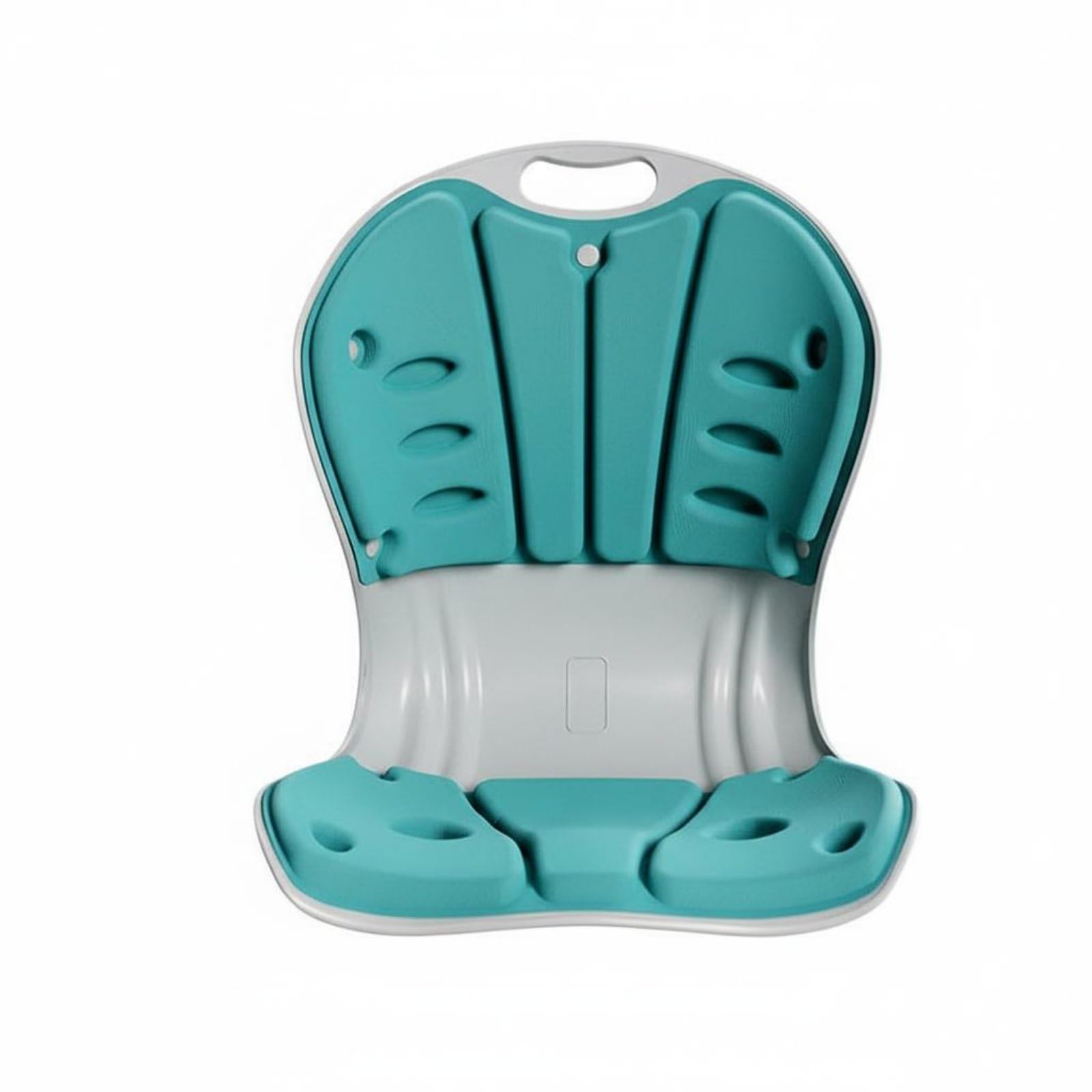 Cuscino Lombare Supporto Schiena Poggiareni Cuscino Sedia con Struttura Ergonomica E Inserti Ventilati per Comfort Personalizzato E Correzione, Verde, Con Cinturino