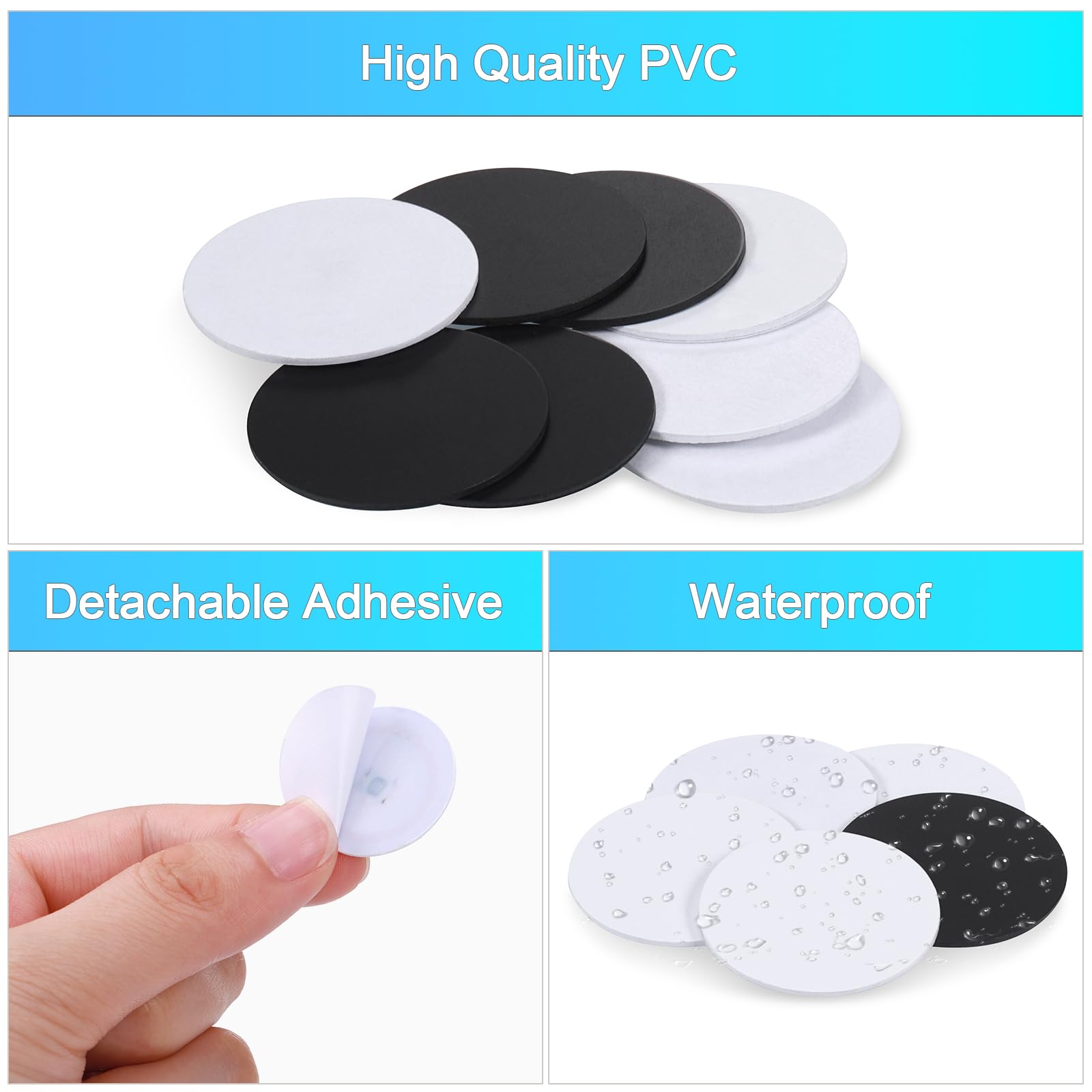 JIANTA 30 sztuk znaczników NFC z pudełkiem do przechowywania, puste naklejki NFC z samoprzylepnym tyłem, układ Ntag215, znacznik NFC kompatybilny z TagMo i Amiibo, 2,5 cm, czarny/biały