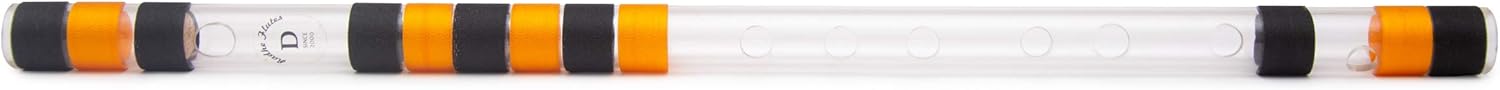 Radhe Flutes Acrylic Bansuri D Natural Right Handed Middle Octave (inch) With Hard Cover