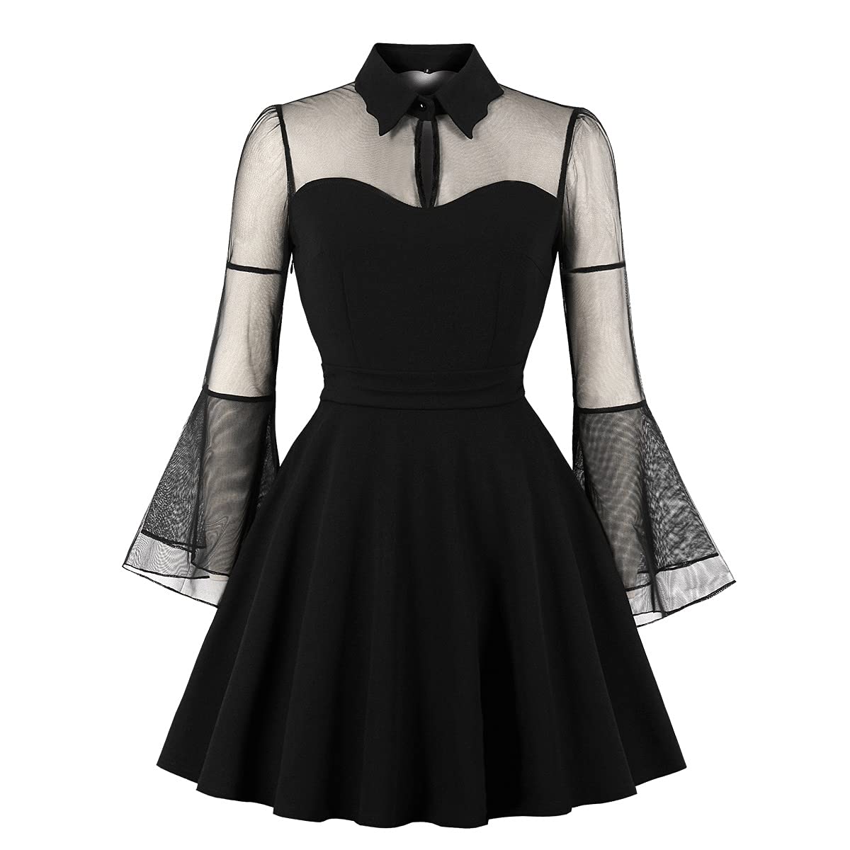 Women's Vintage Polka Dot 1950s Audrey Retro Rockabilly Prom Dress 50's 60's A-Line Cocktail Party Swing Dress
