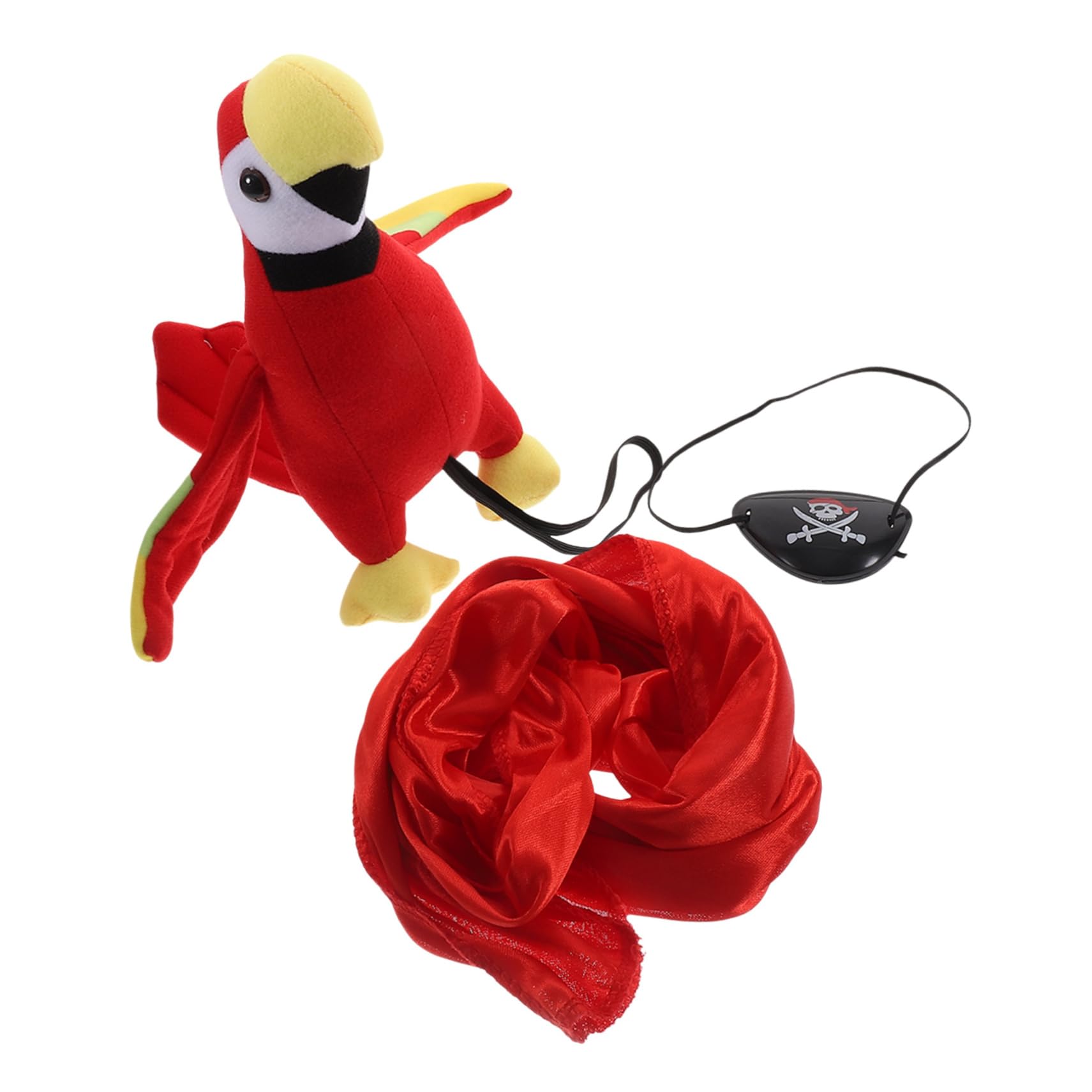 1 Juego Set De Para Loros Piratas De Halloween Oculares Diadema Pirata Pájaro De Peluche En El Hombro Pájaro En El Apoyo Del El Plastico Bufanda Maquillaje