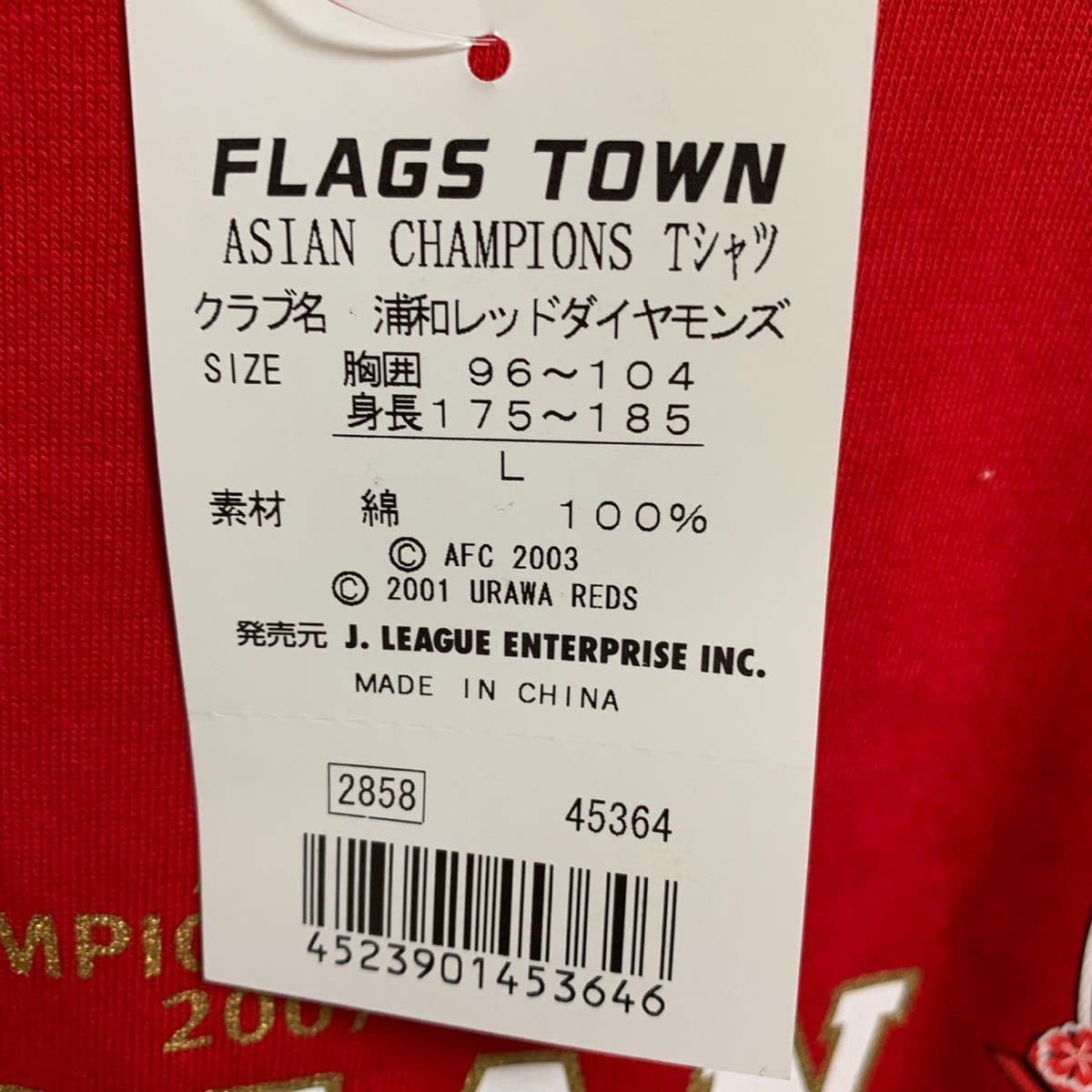 浦和レッズ 2007年アジアチャンピオン記念Tシャツ 浦和レッズ 2007年アジアチャンピオン記念Tシャツ Jクラブ初の