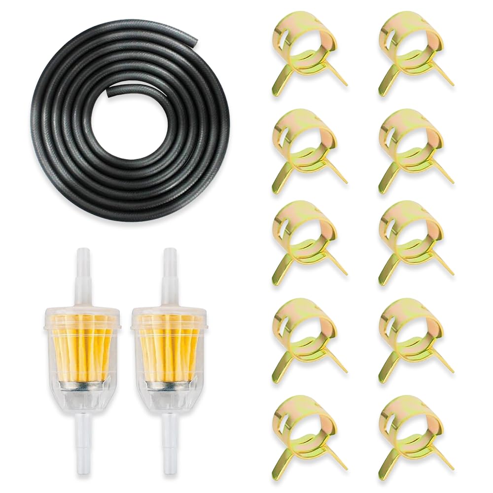2m Kraftstoffschlauch Set - 5mm Mit Filtern Und Schlauchschellen
