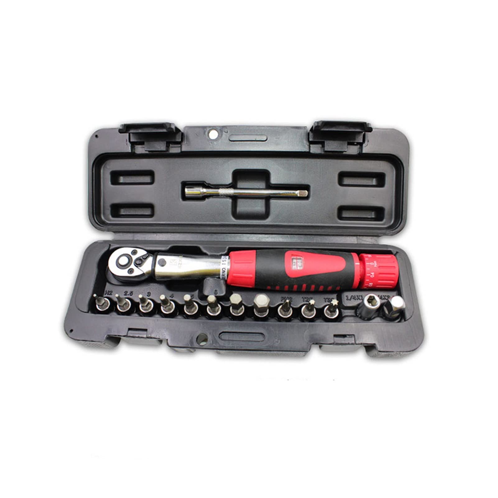 Klucz dynamometryczny, 1/4" Dr 2-24. NM Rower Ręczne Klucze Dykowanie Ustaw Klucz do naprawy Rowerów Zestaw Ratchet Mechaniczny Spanner Torur(11pcs)