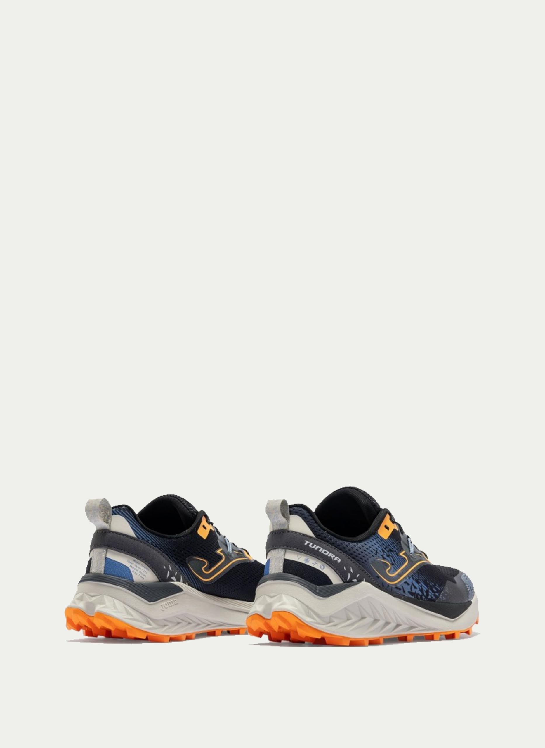 Joma Tundra 2631 Zapatillas Trail Running Hombre, Negro con Naranja, Mesh Transpirable VTS, Suela Caucho, Caña Baja (Sistema Tallas Calzado EU, Adulto, Números, Mediano, 43)