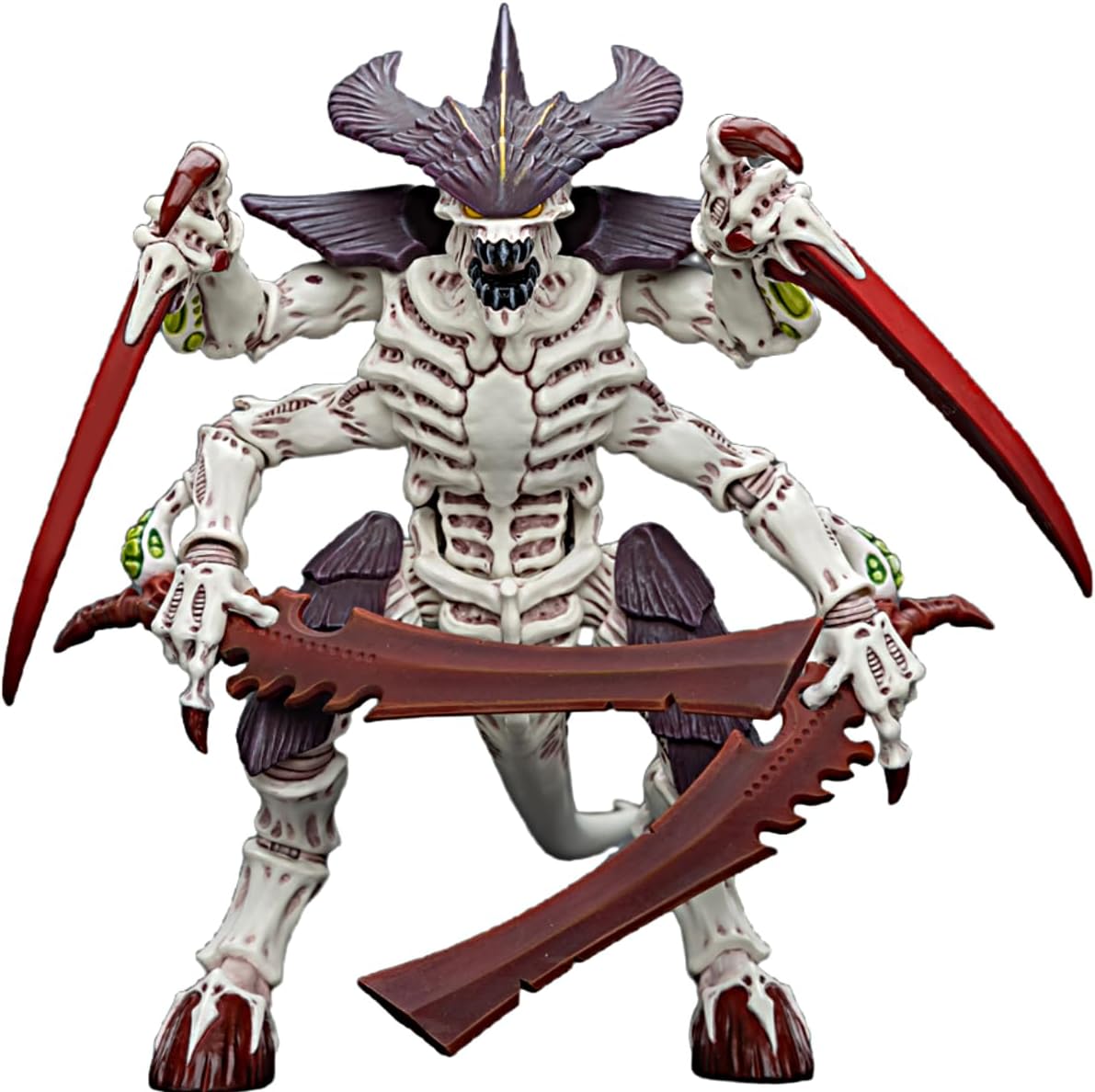 JOYTOY 1/18 Action Figure Warhammer 40,000 Tyranids Hive Fleet Leviathan Tyranid Warrior with Boneswords 5.6inch Movable Model Collectible Figurine image 3