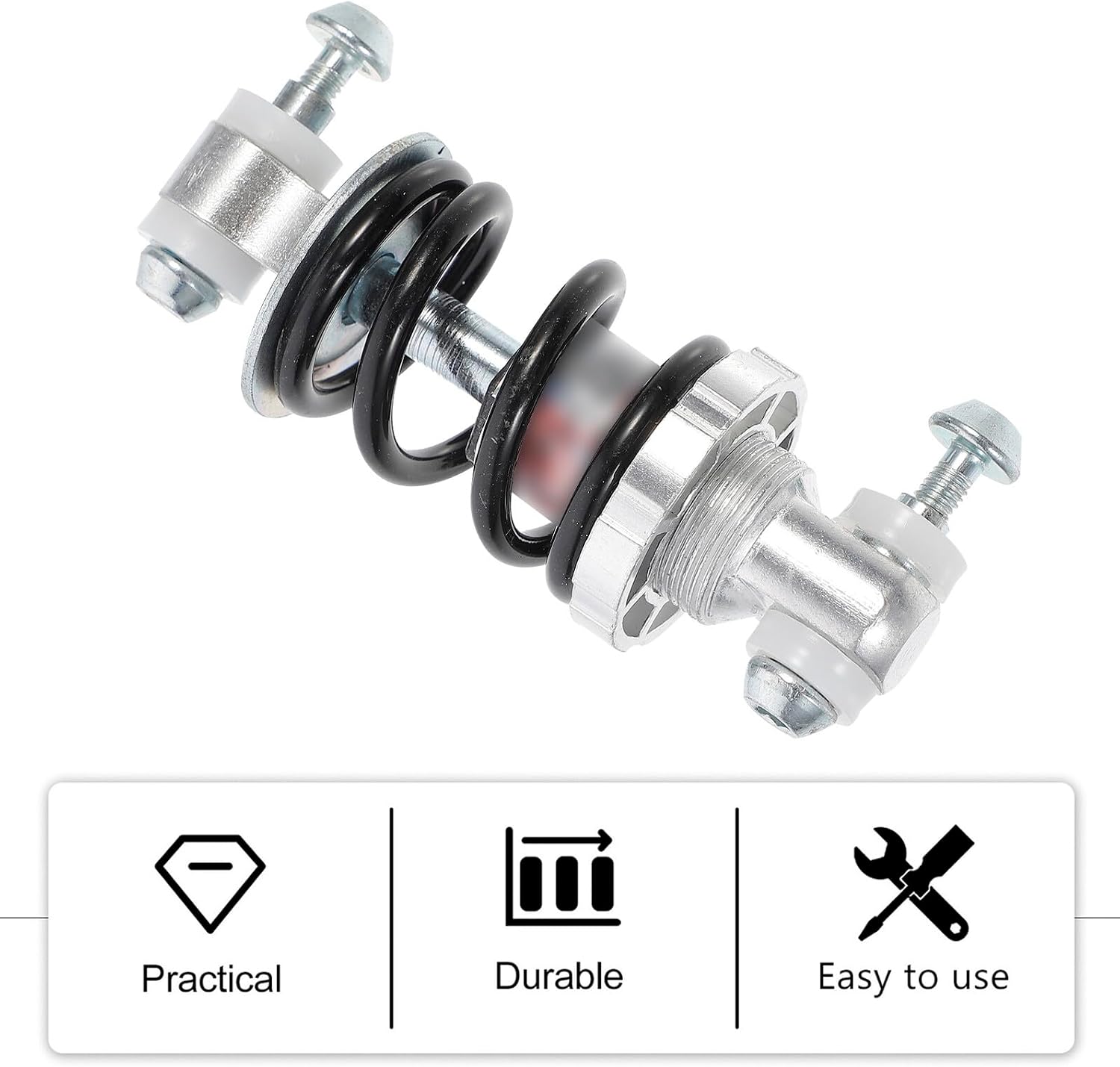 Didiseaon Mountain Bike Rear Spring Shocks 100mm 500lb Bike Spring Steel Shock Absorber for Electric Off-road Cycling Suspension