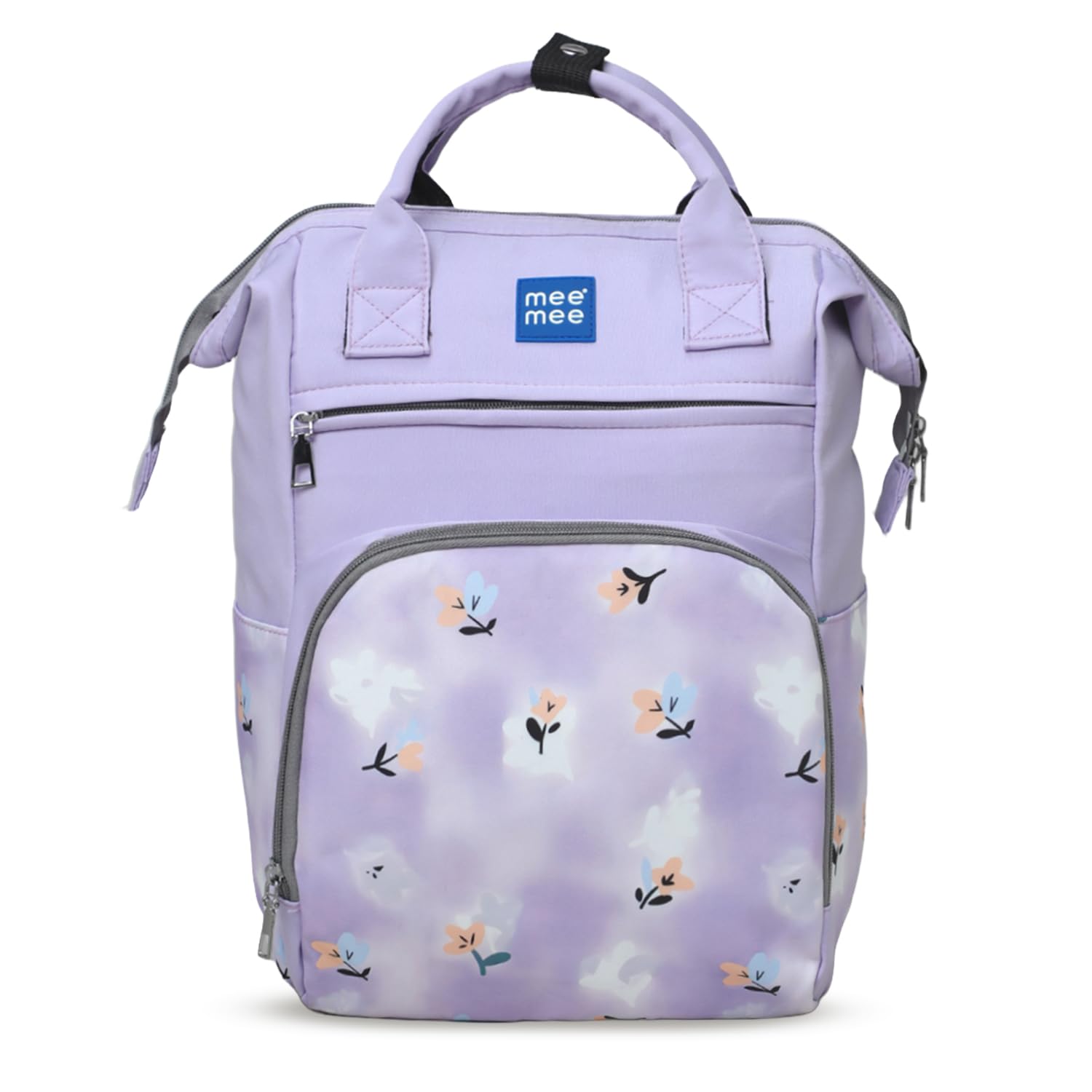 Mee Mee Metro Luxe Mom Diaper Bag Backpack | Large Capacity Baby Bag with Multiple Pockets | Bottle Warmer Pocket | Changing Mat | Travel-Friendly & Stroller Straps | Waterproof & Stylish (Purple)-picture-13
