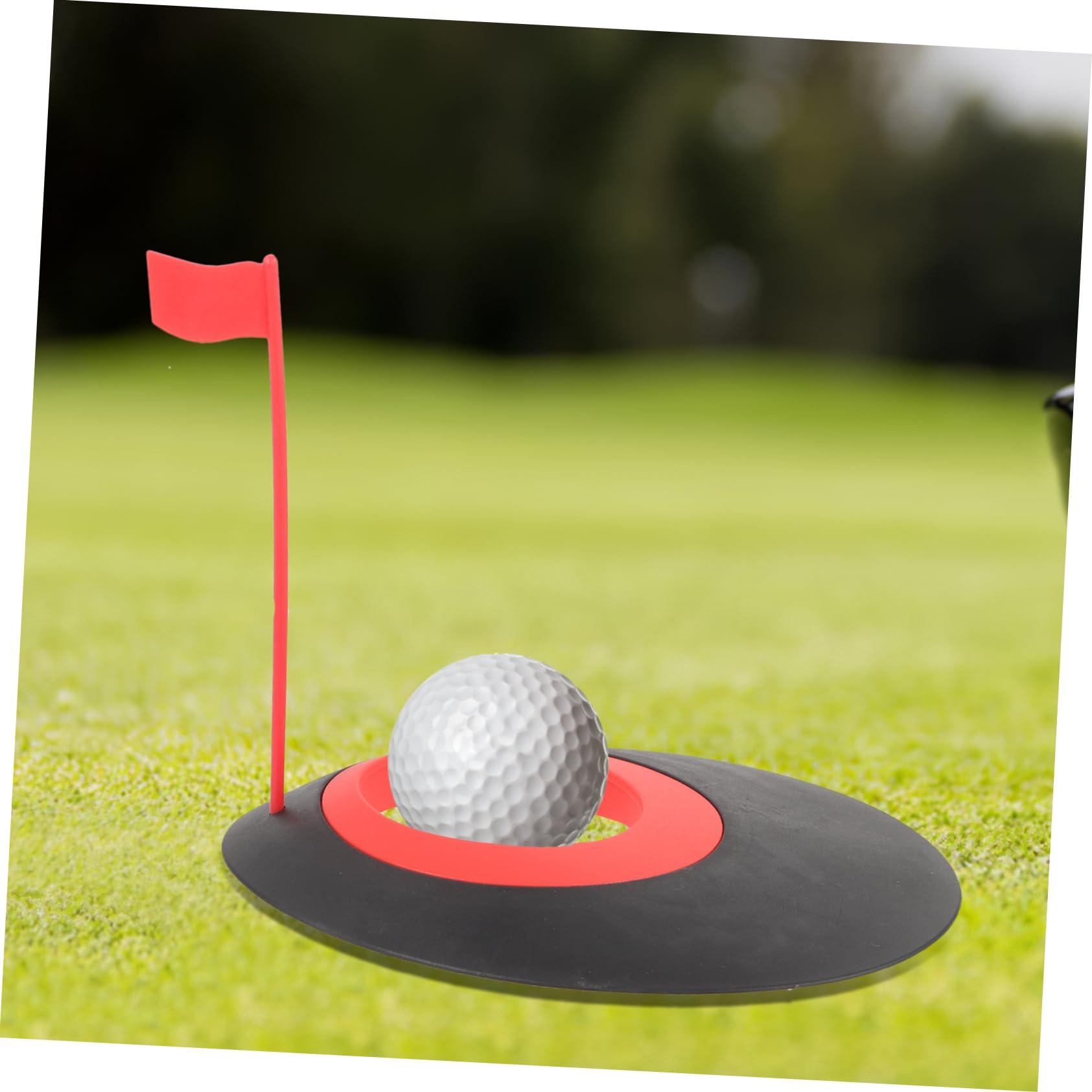 NULYLU Golf Practice Hole Cup Portable Regulation Cup Training Aid Golf Pin Flags for Home Travel