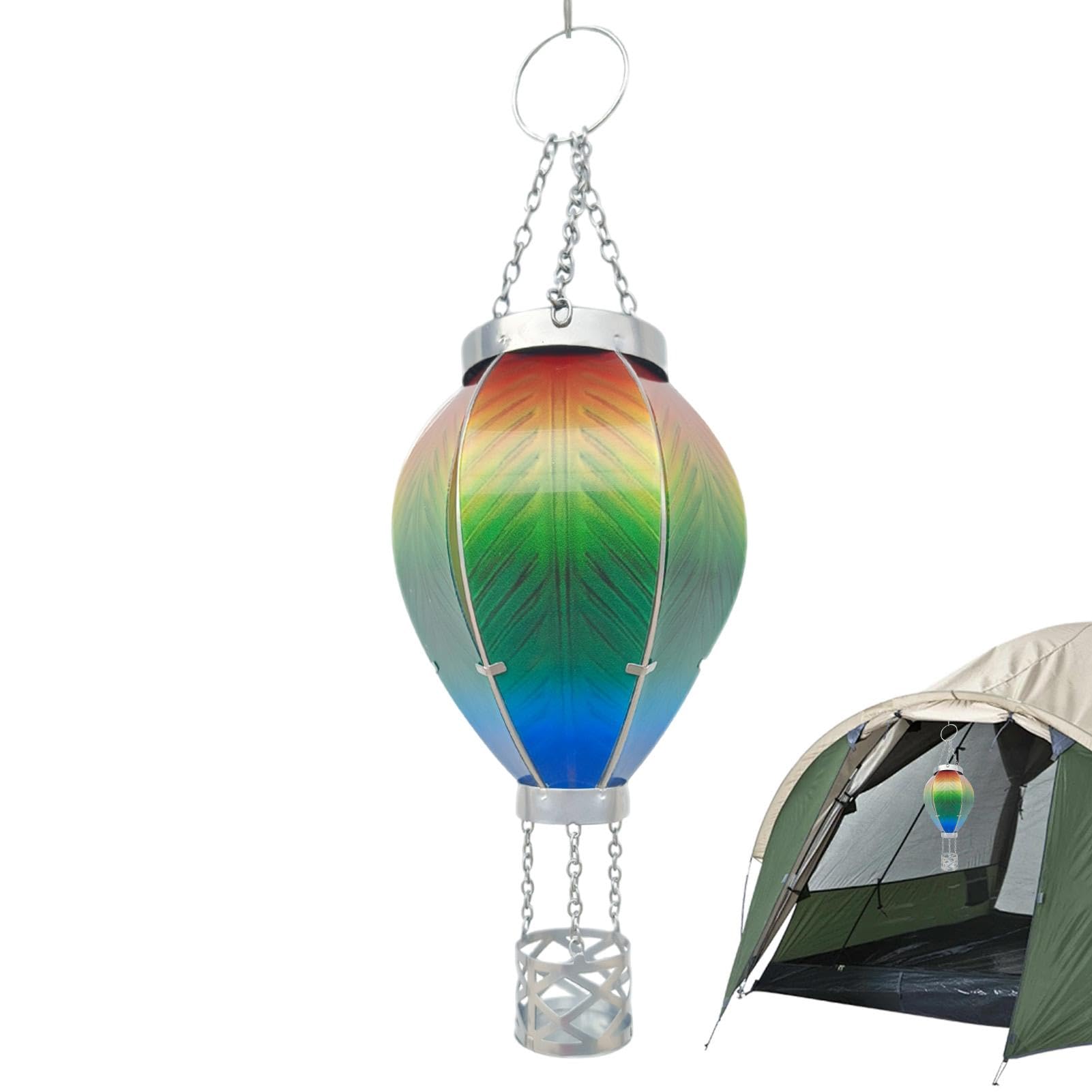 Solar Hot Air Balloon Lantern, Floating Solar Balloon Light, Solar Hot Air Balloon Sunset, Solar Hot Air Balloon with Simulated Flame Effect, Vintage Hot Air Balloon Lantern, Colourful Hot Air Balloon