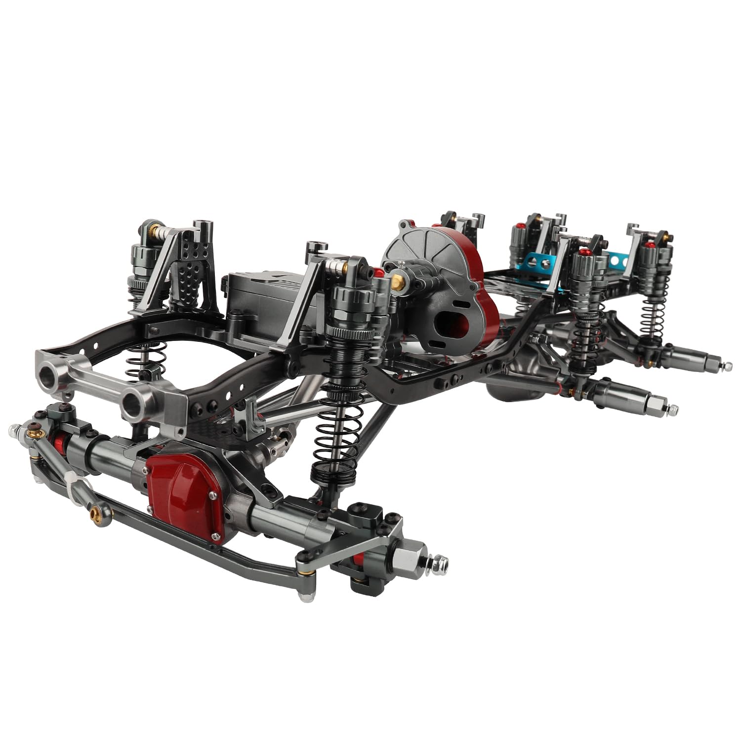 RZXYLRC 450mm Wheelbase 6x6 Chassis Frame Set with Transmission