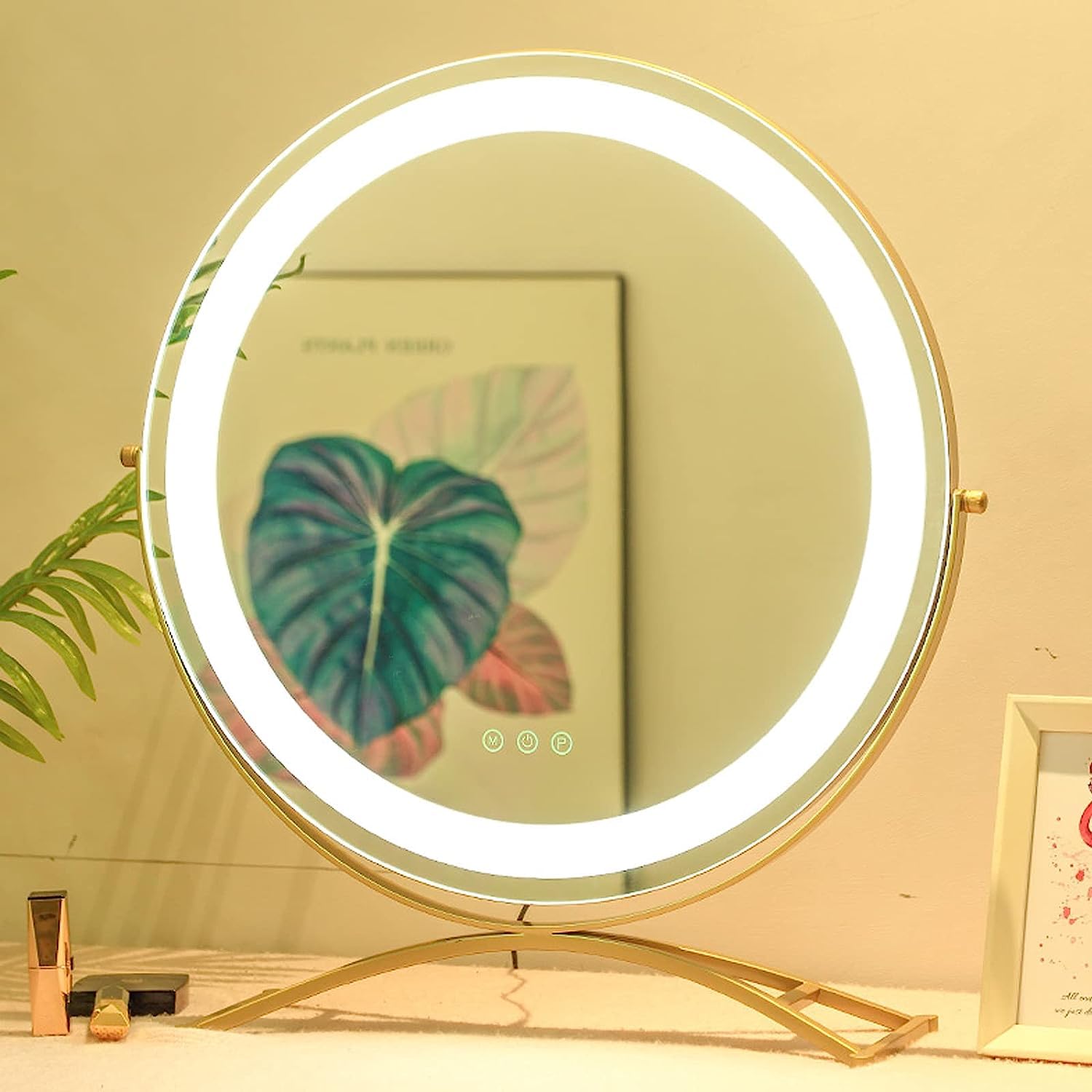 LEDライト付きミラー 50cm x 40cm LEDライト付きミラー 50cm x 40cm