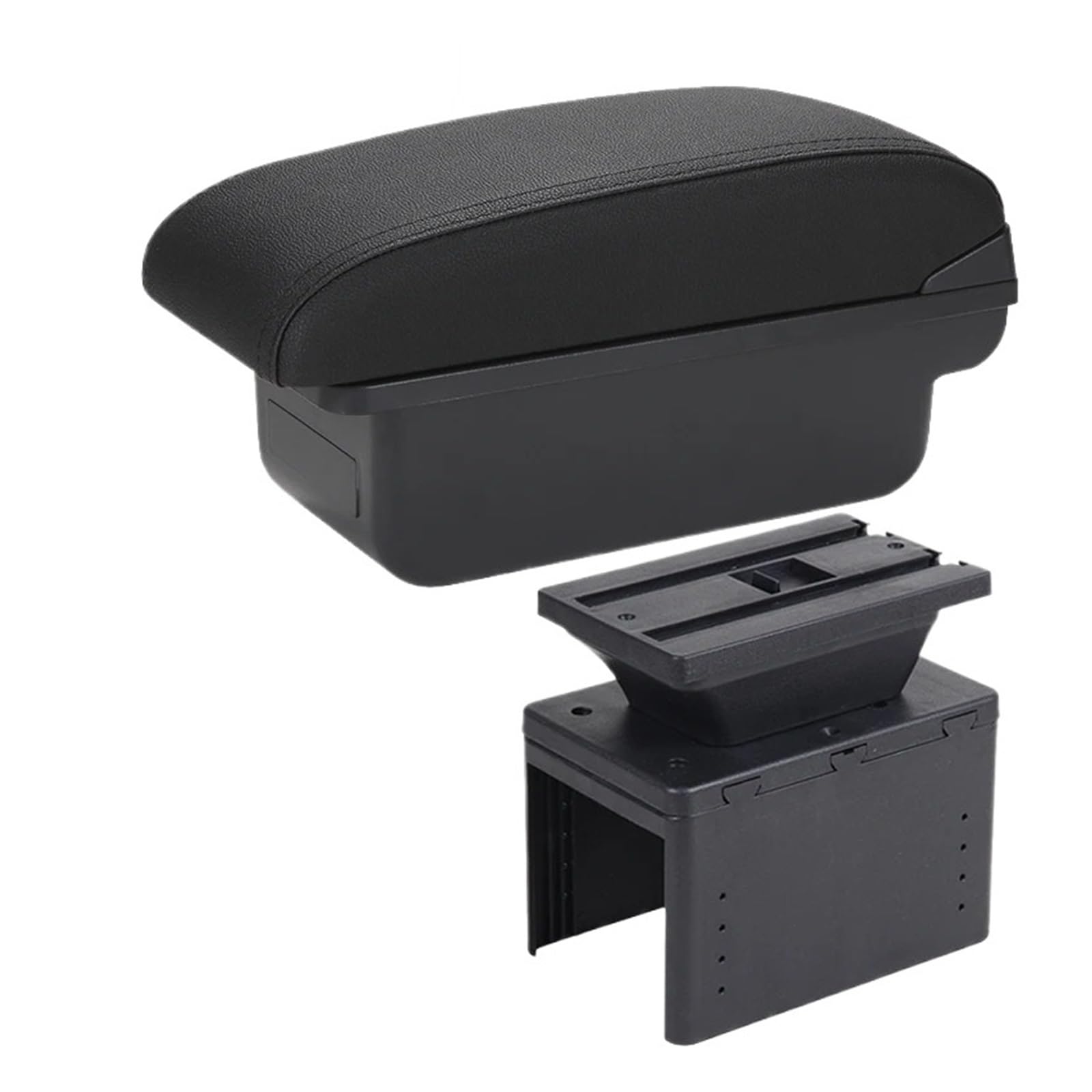Ggwqoops Car Armrests Universal Car Armrest Model Box Accessories Storage Modification Retrofit Parts Relieve Fatigue Armrest Box(C2 black line No USB)