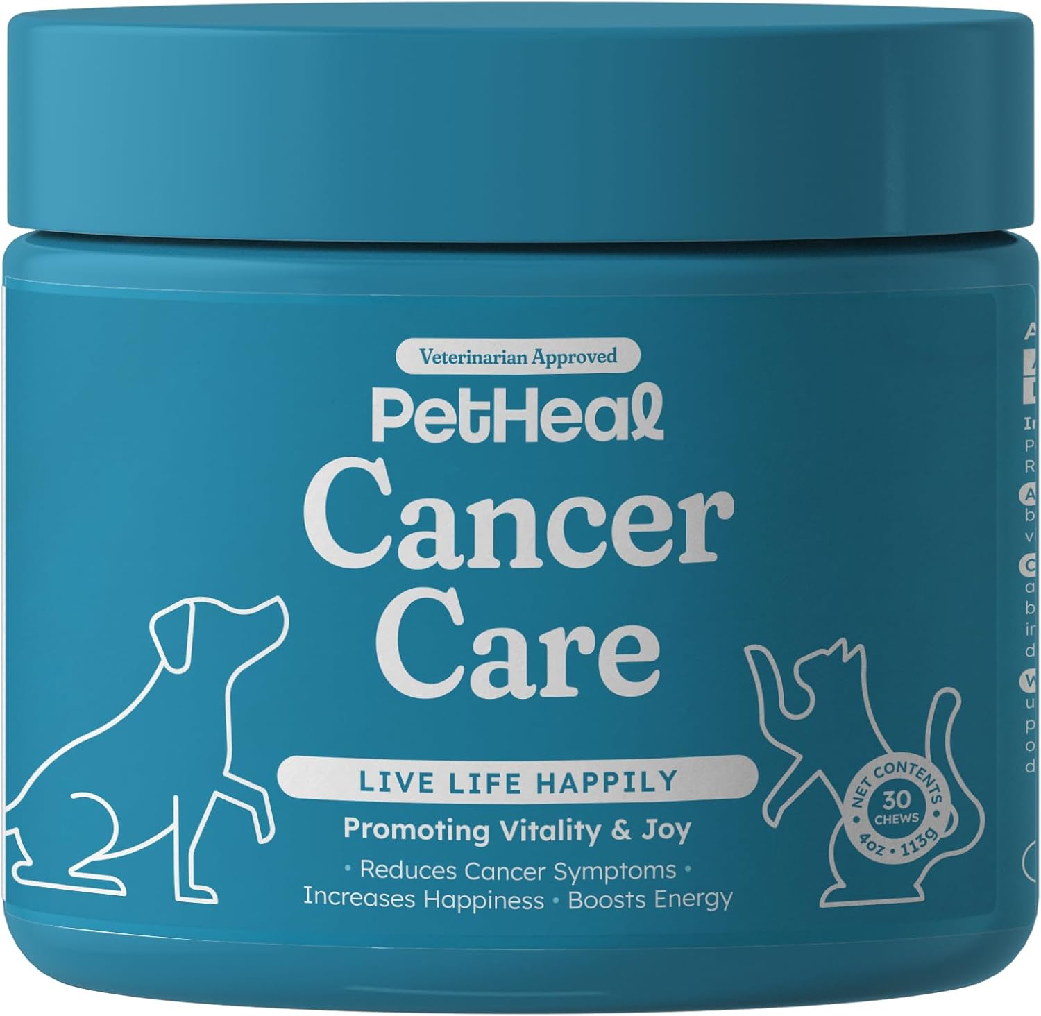 Cancer Care Chews for Dogs - Pork Flavor - Supports Energy, Comfort & Longevity | Immune Support with Astragalus & Burdock | Helps Digestive Discomfort | 30 Soft Chews, Vet-Reviewed