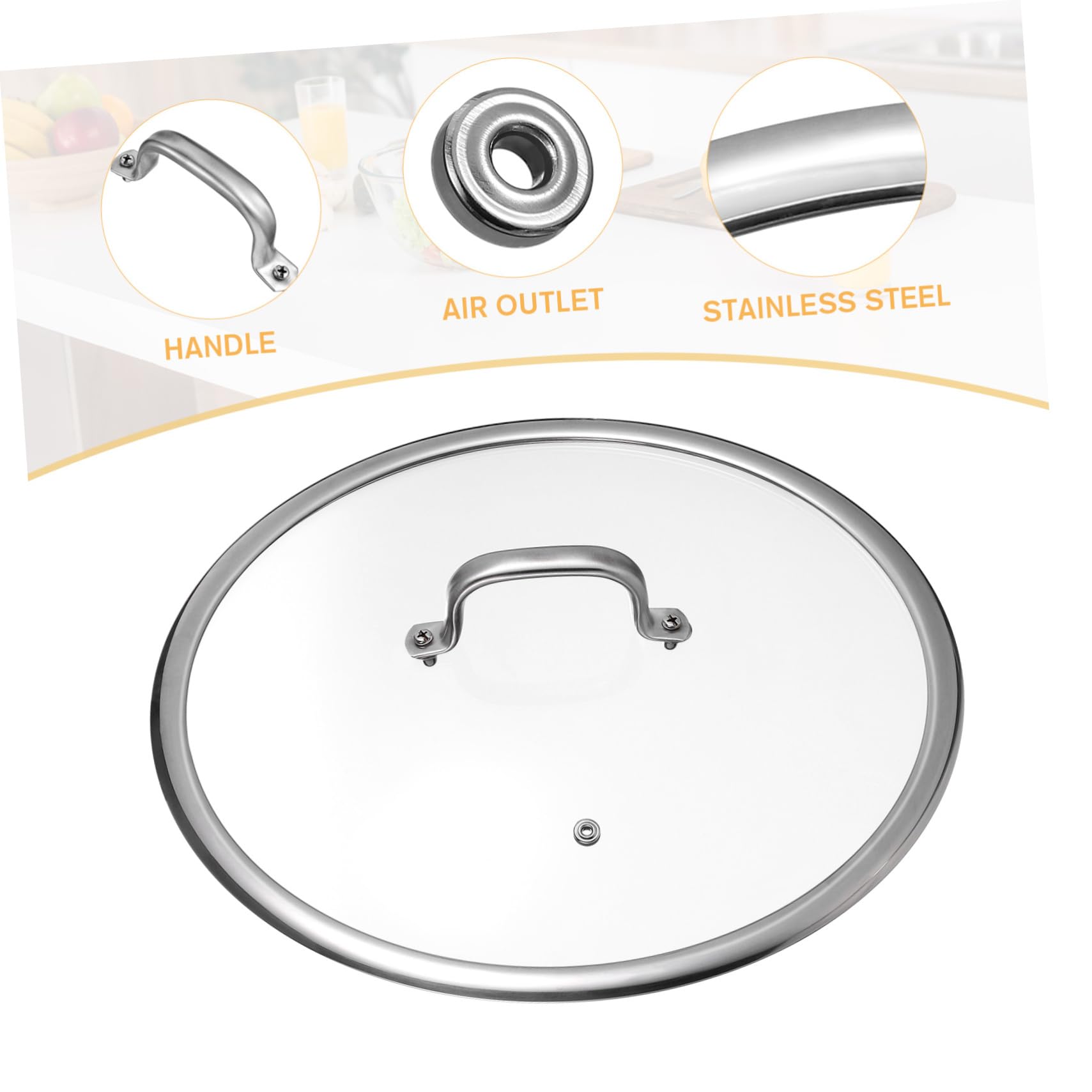 Amazon.co.jp: DOITOOL 強化 ガラス 蓋 蒸気付き 通気口 穴、 13