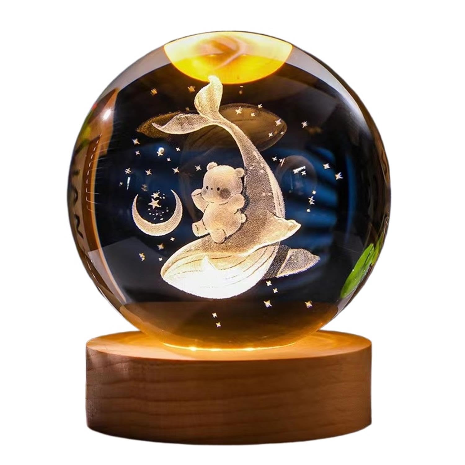 TYCMUNNU Crystal Ball Figurines Glass Sphere Desktop Sculpture Decor