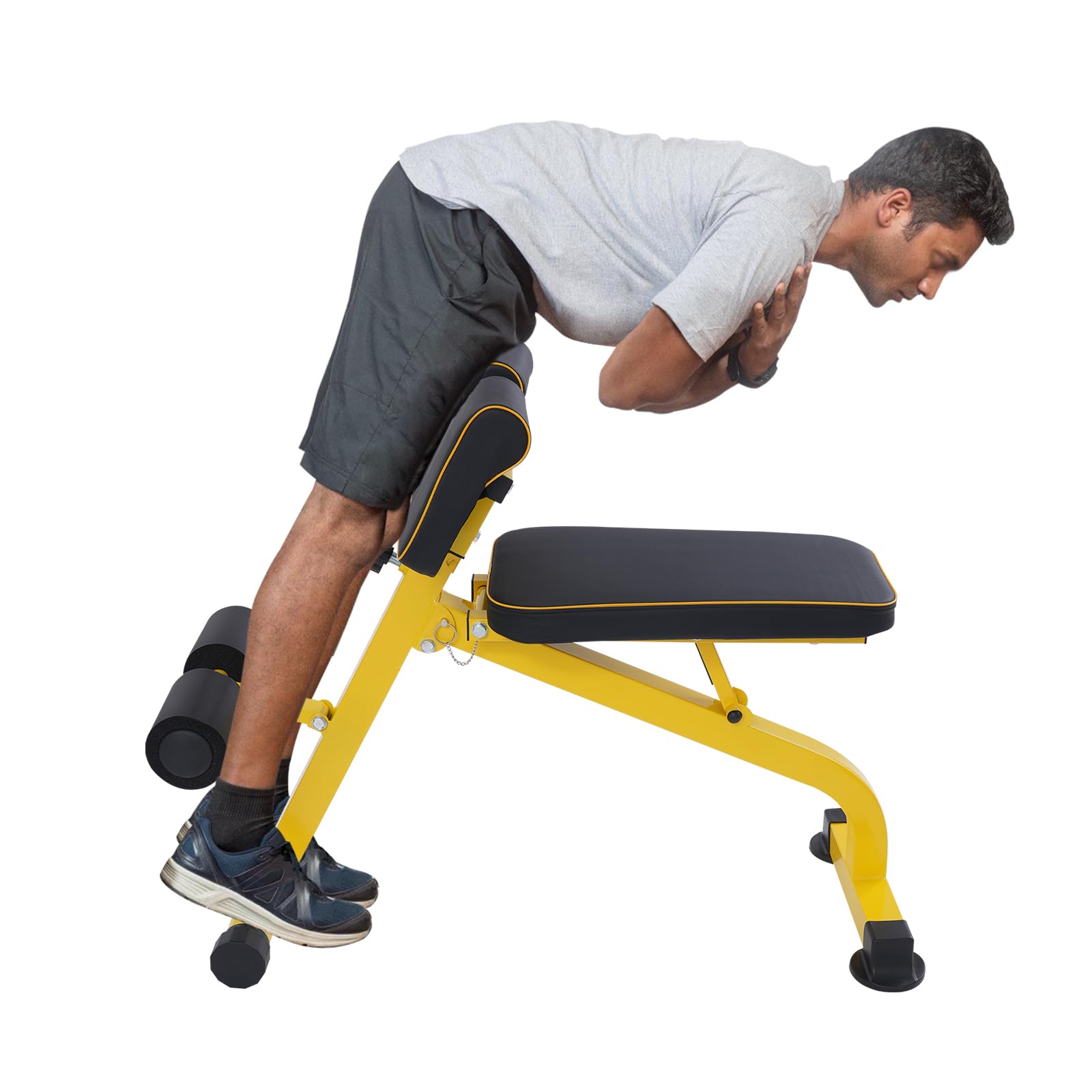 Sedia Romana Iperestensione Attrezzo per Allenamento Schiena Regolabile Multifunzionale Attrezzature per Addominali per Fitness Home Gym Casa
