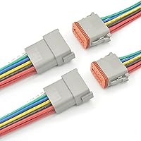 Vista 9 de Deutsch DT Conector de 6 Pines, 6 Vías, Conector Eléctrico Automotriz Impermeable, Clavija Macho y Hembra, Arnés de Cableado con Cable de 16AWG