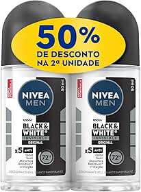 NIVEA Kit MEN Desodorante Antitranspirante Roll On Invisible for Black & White 50ml