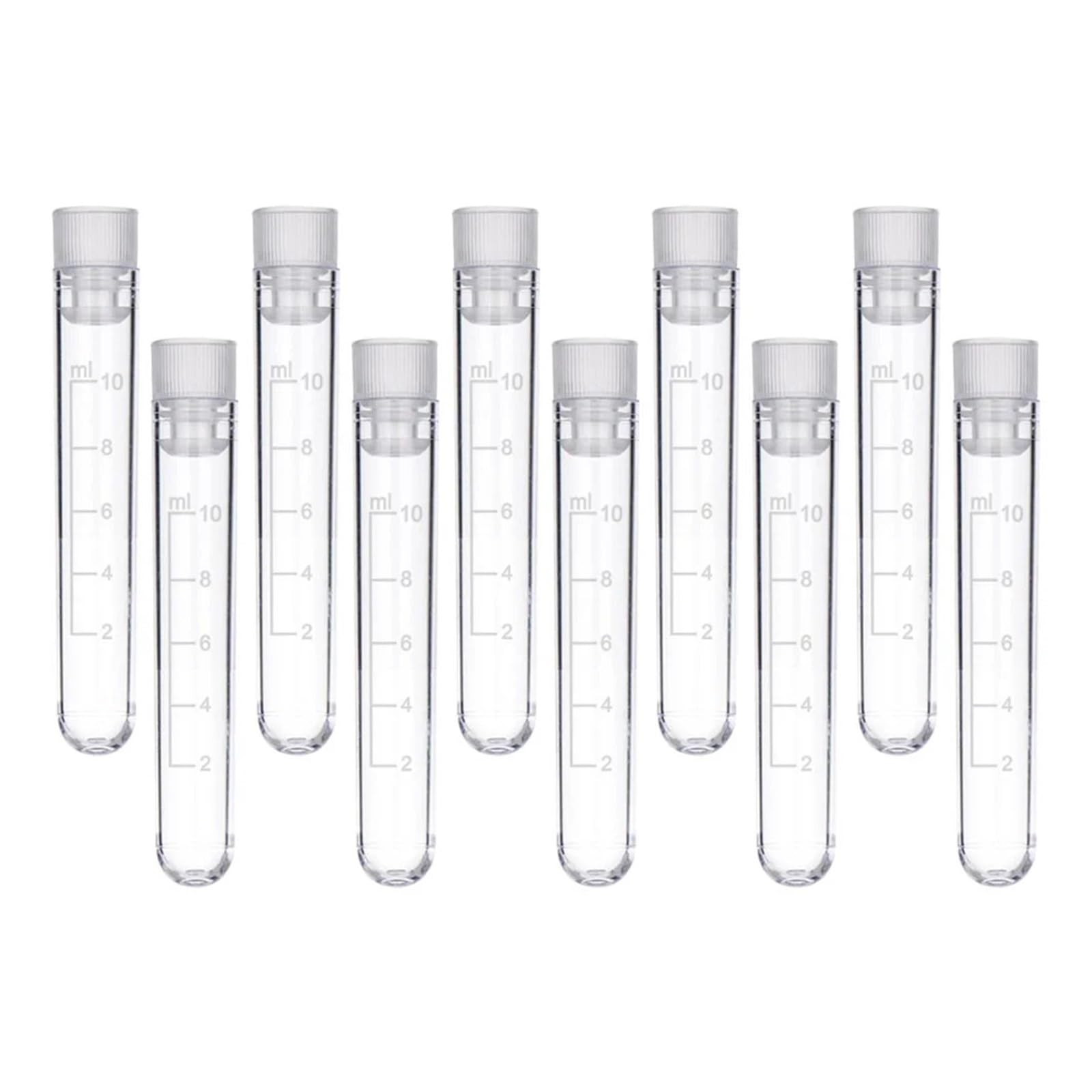 50 provette da laboratorio in plastica da 10 ml, contenitori for campioni con sigillo di sicurezza