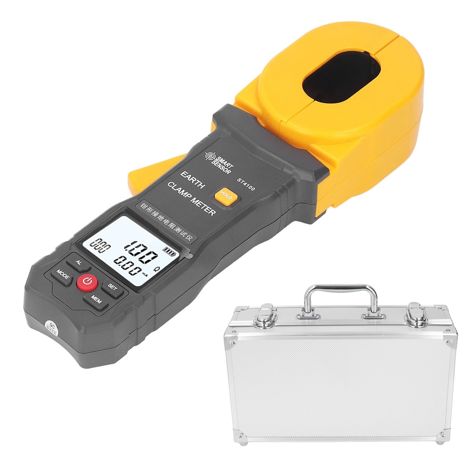 Medidor de resistencia tierra con pinza digital LCD, apagado automático, probador for climas extremos