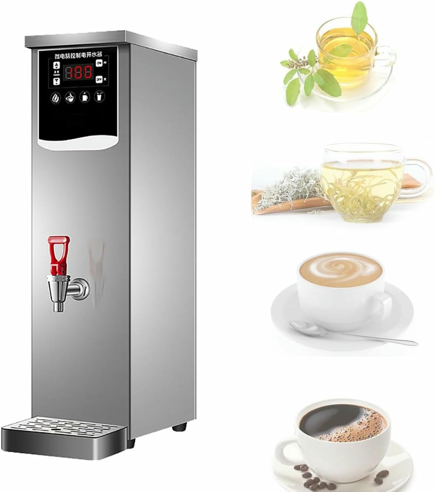 LYDZUSDP Instant Water Boiler Lectric Kettles,Commercial Hot Water Boiler,Fast Boiling Water,2.5kW Autofill Stainless Steel Tea,Non Drip Tap(10L)