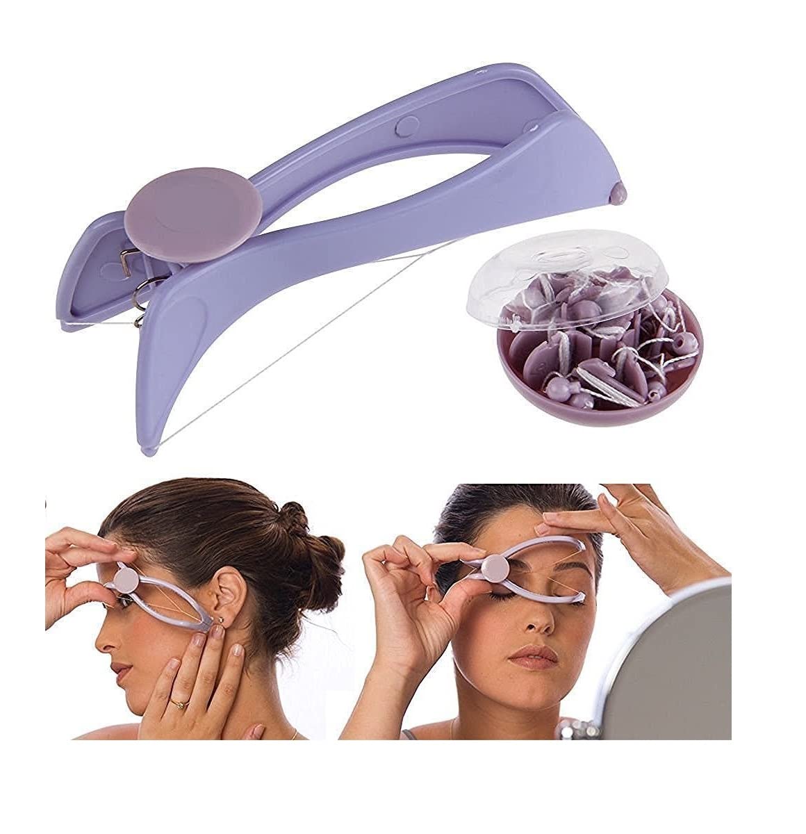 ORENAME Slique Womens Eyebrow Face and Body Hair Threading and Removal System and Eyebrow Upper lip Threading Trimmer & Facial Hair Remover Painless Eyebrow Lips,Body Hair Removal Razor For Women girls (Slique) (B08JQMZ1ZC) Amazon Price History, Amazon Price Tracker